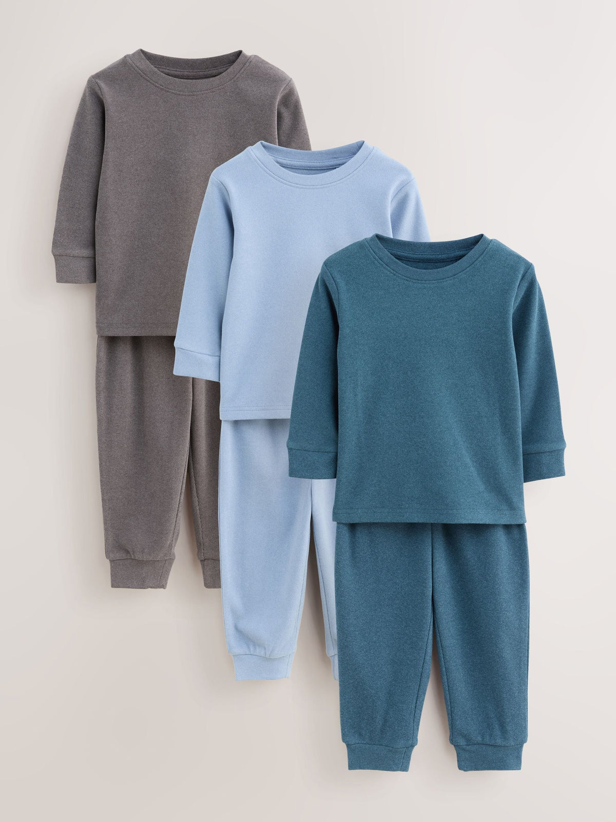 Blue/Navy/Grey Cosy Pyjamas 3 Pack (9mths-12yrs)
