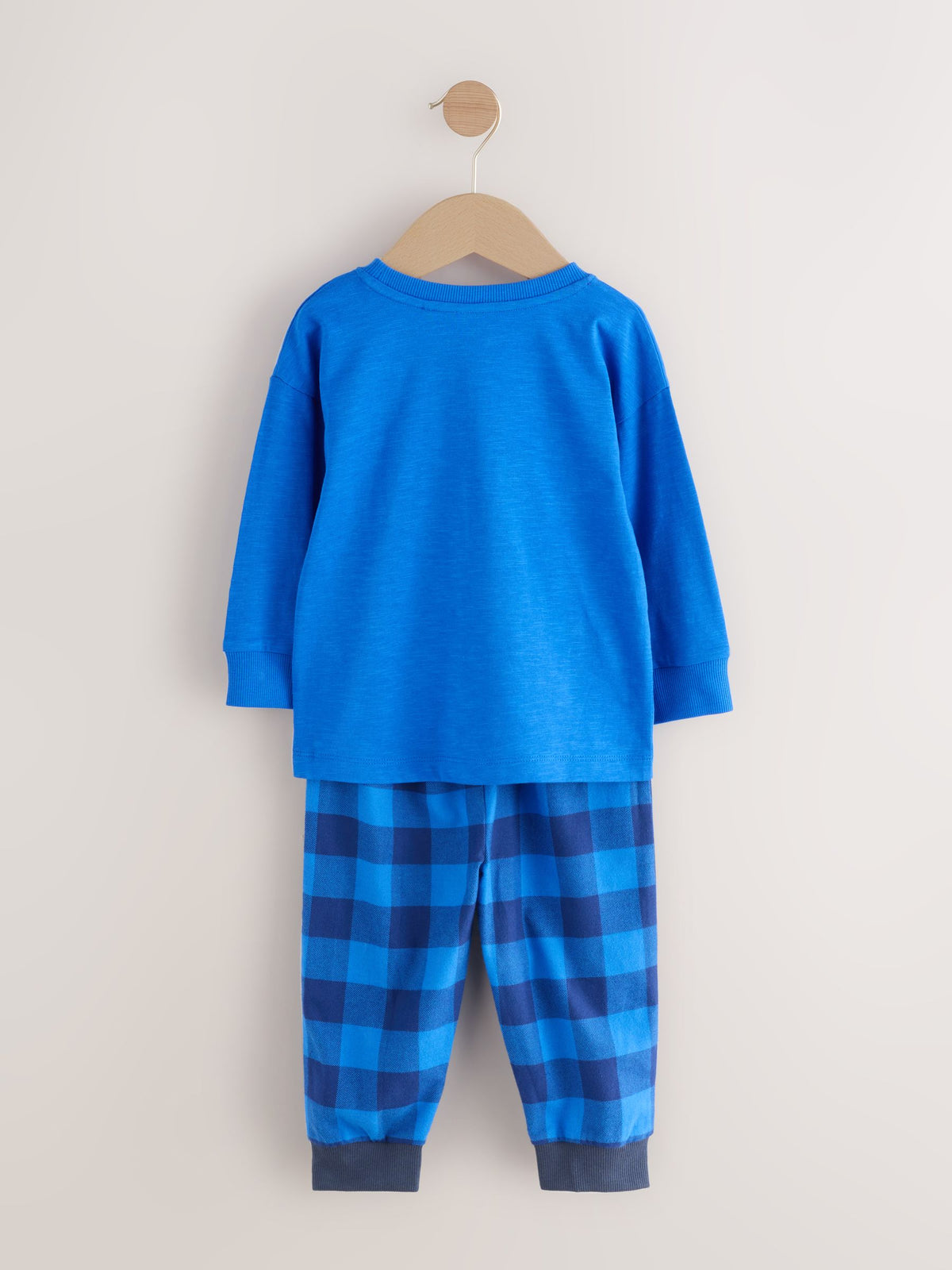 Red/Blue/Green Check Dinosaur Check Woven Bottom Pyjamas 3 Pack (9mths-12yrs)