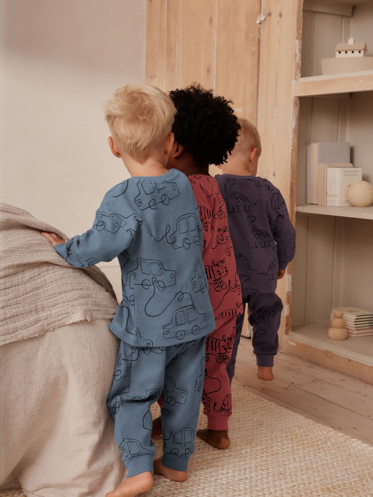 Red/Blue/Purple Oversized fit Pyjamas 3 Pack (9mths-10yrs)