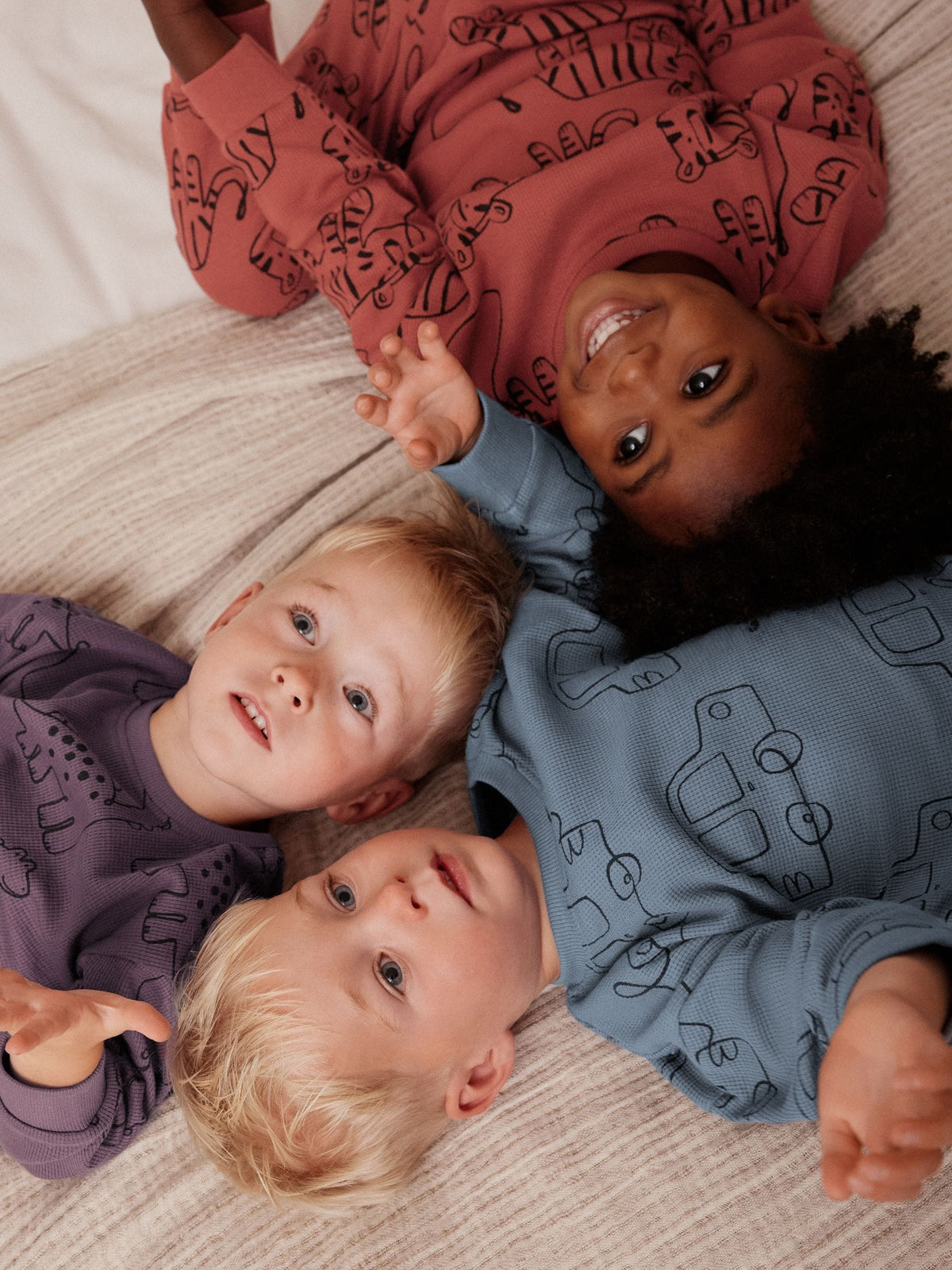 Red/Blue/Purple Oversized fit Pyjamas 3 Pack (9mths-10yrs)