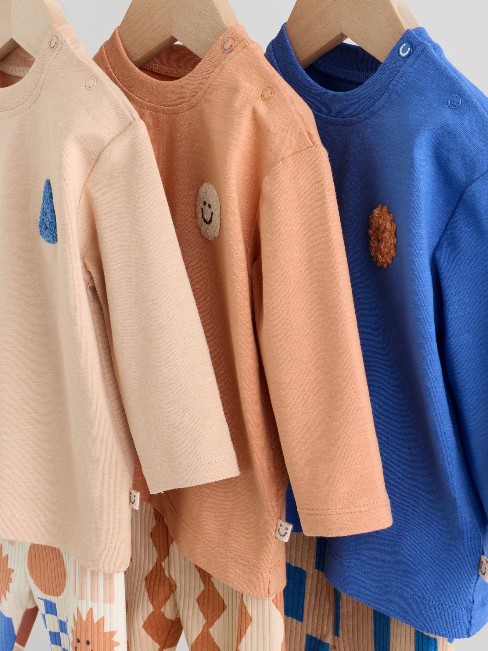 Blue Shapes Tops and Leggings 6 Piece Baby Set (0mths-3yrs)