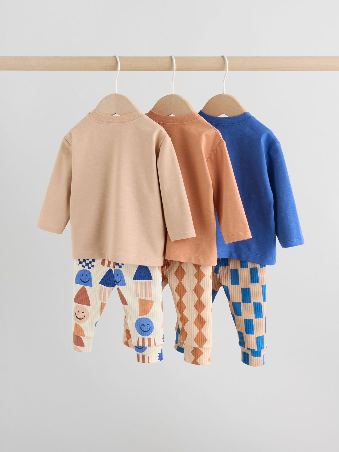 Blue Shapes Tops and Leggings 6 Piece Baby Set (0mths-3yrs)