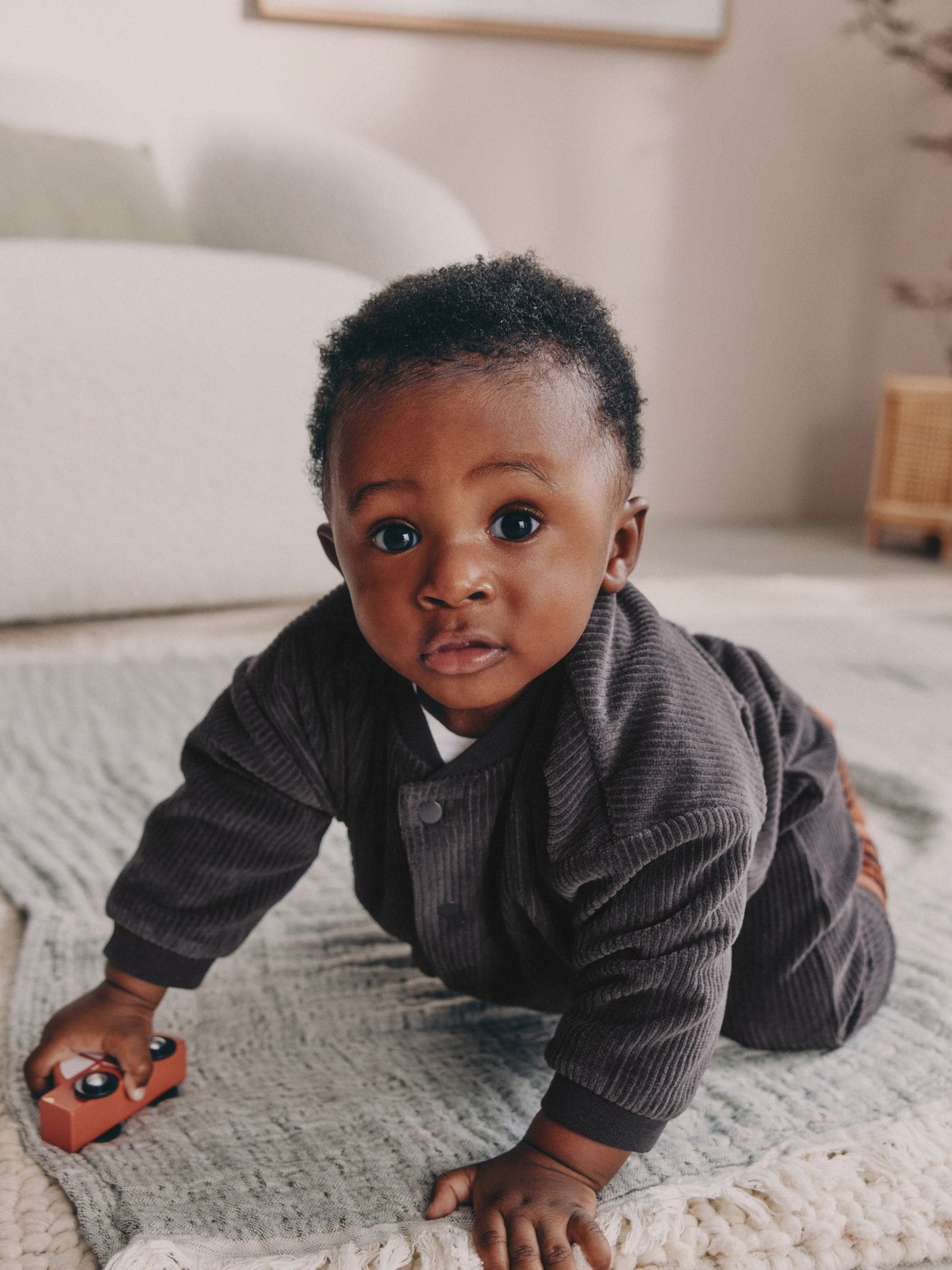 Black/White Baby Velour Jacket, Top and Joggers  Set (0mths-2yrs)