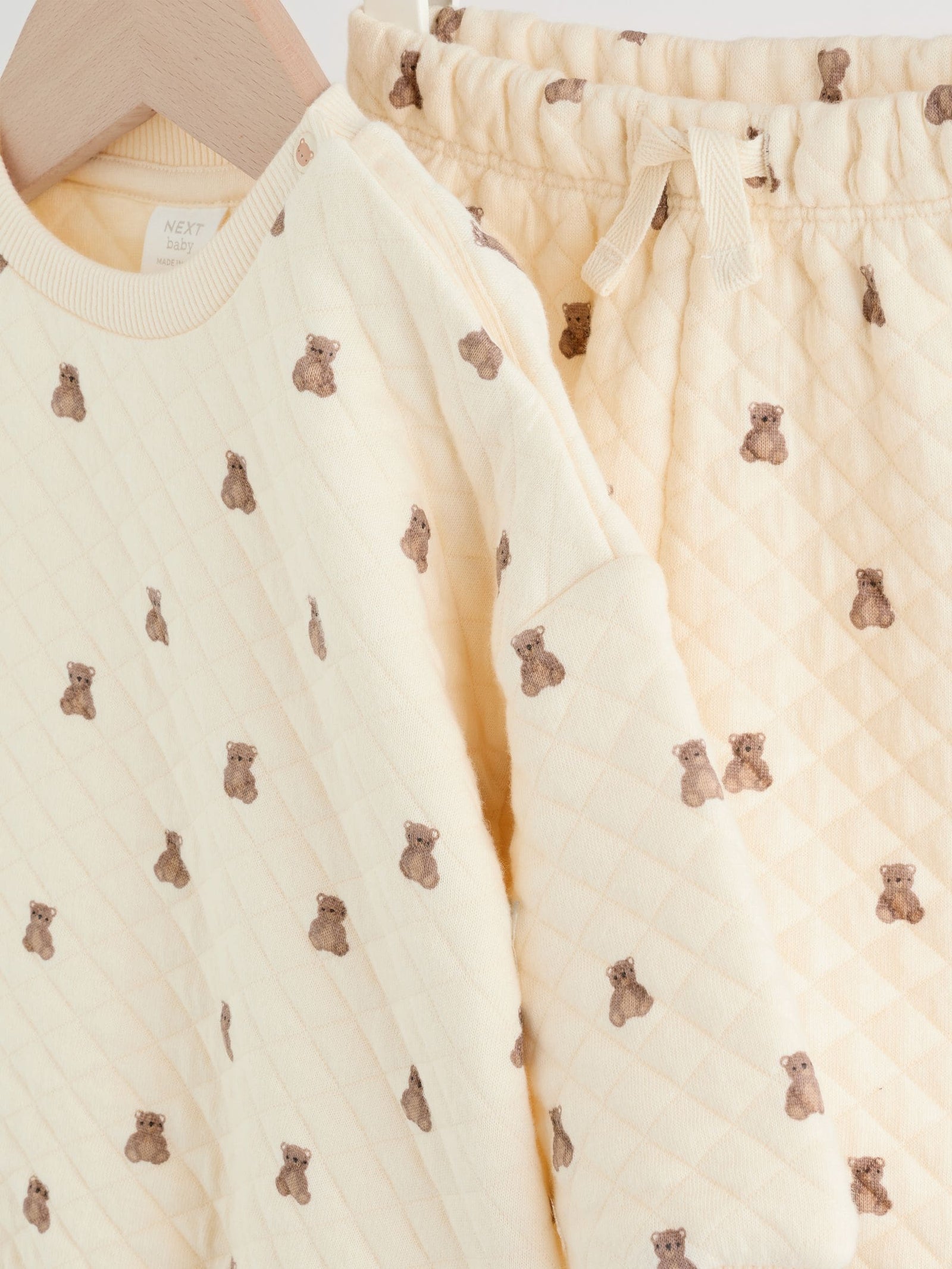 Neutral Bear Baby Quilted Sweat and Joggers Set (0mths-2yrs)