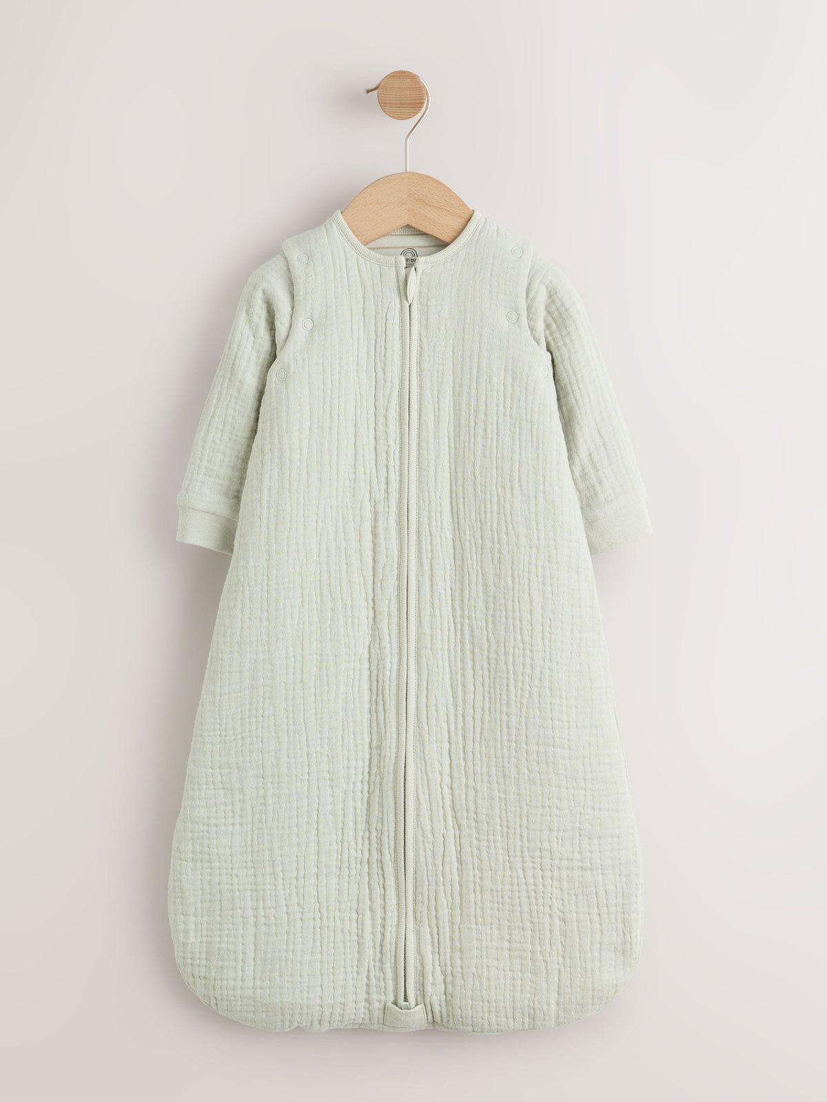 Green 2.5 TOG Removable Sleeve Muslin Baby Sleep Bag