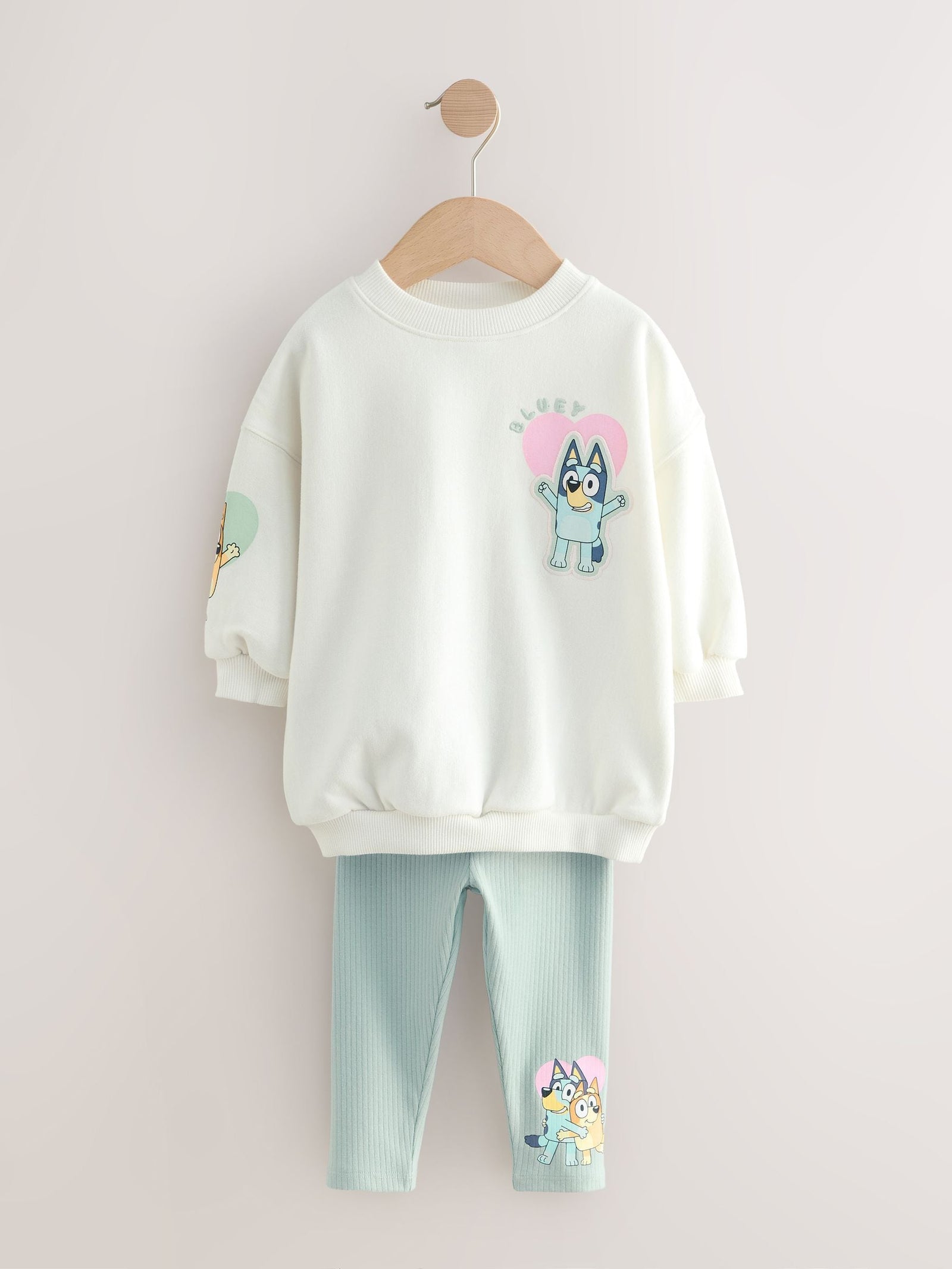 Cream Bluey Sweatshirt & Leggings Set (12mths-7yrs)