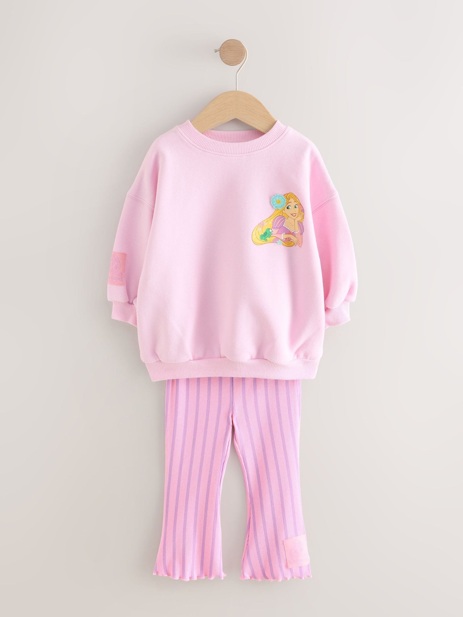 Pink Rapunzel Disney Princess Sweatshirt & Flare Leggings Set (3mths-7yrs)