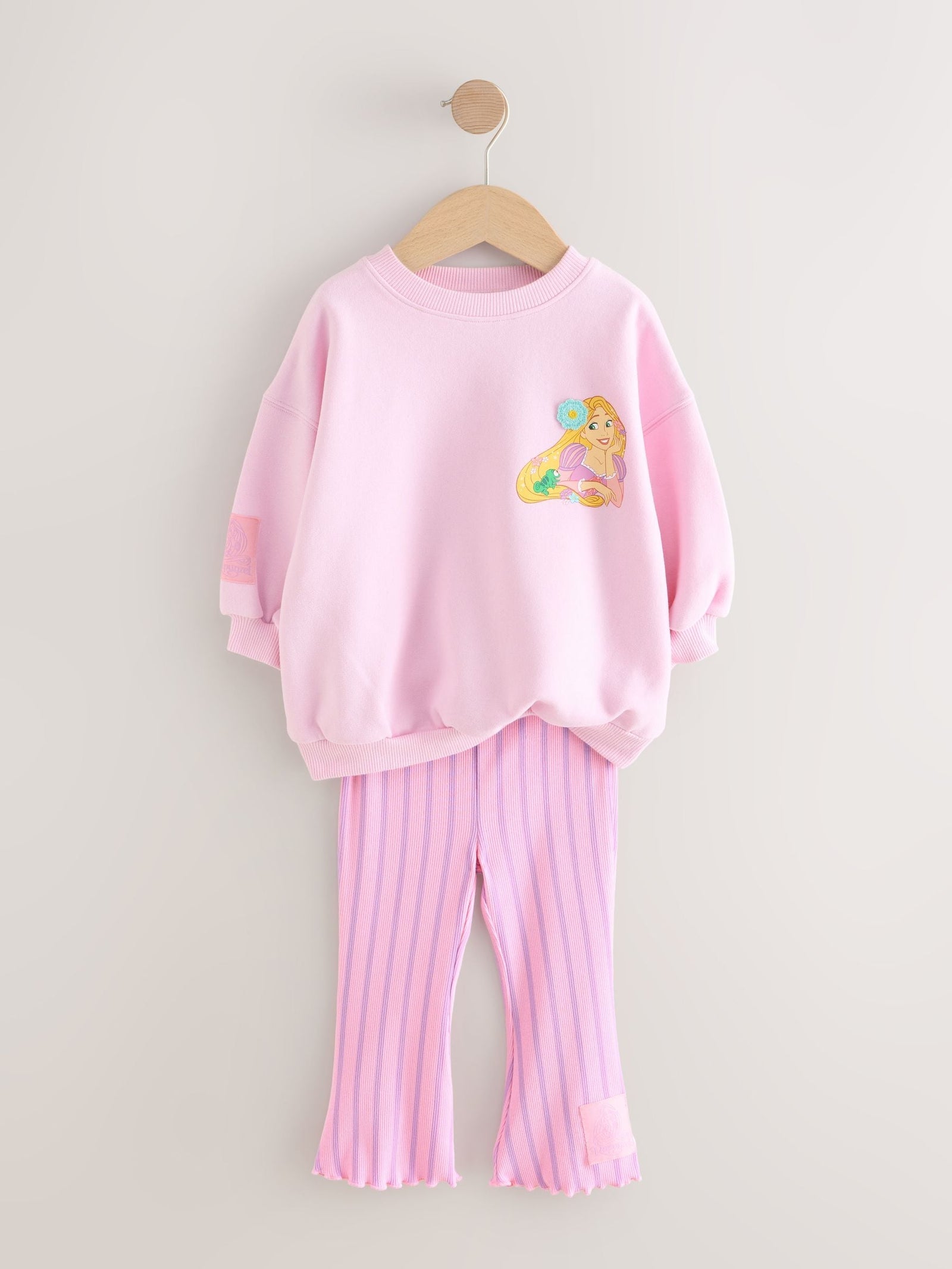Pink Rapunzel Disney Princess Sweatshirt & Flare Leggings Set (3mths-7yrs)