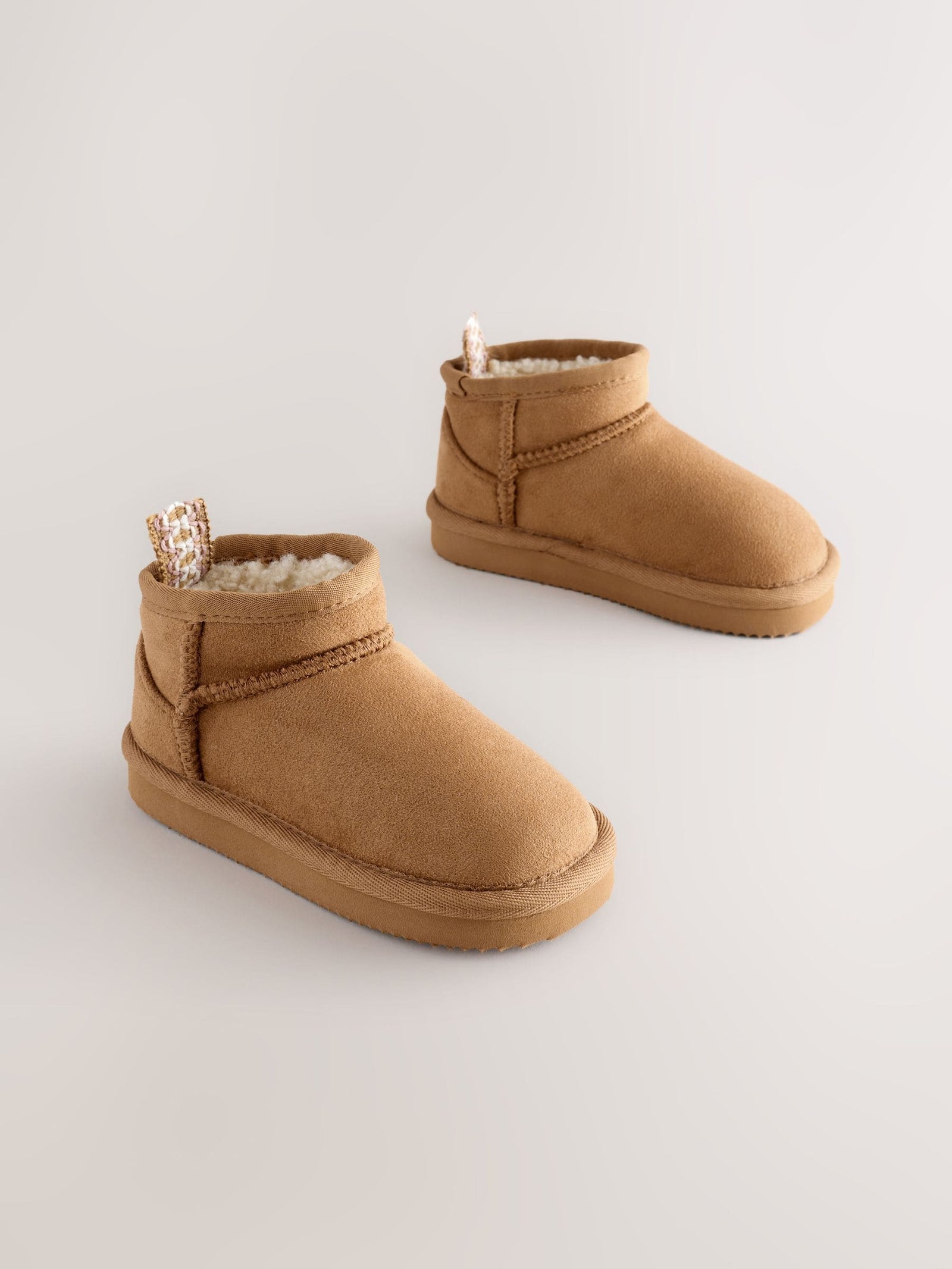 Tan Brown Slipper Pull On Ankle Boots