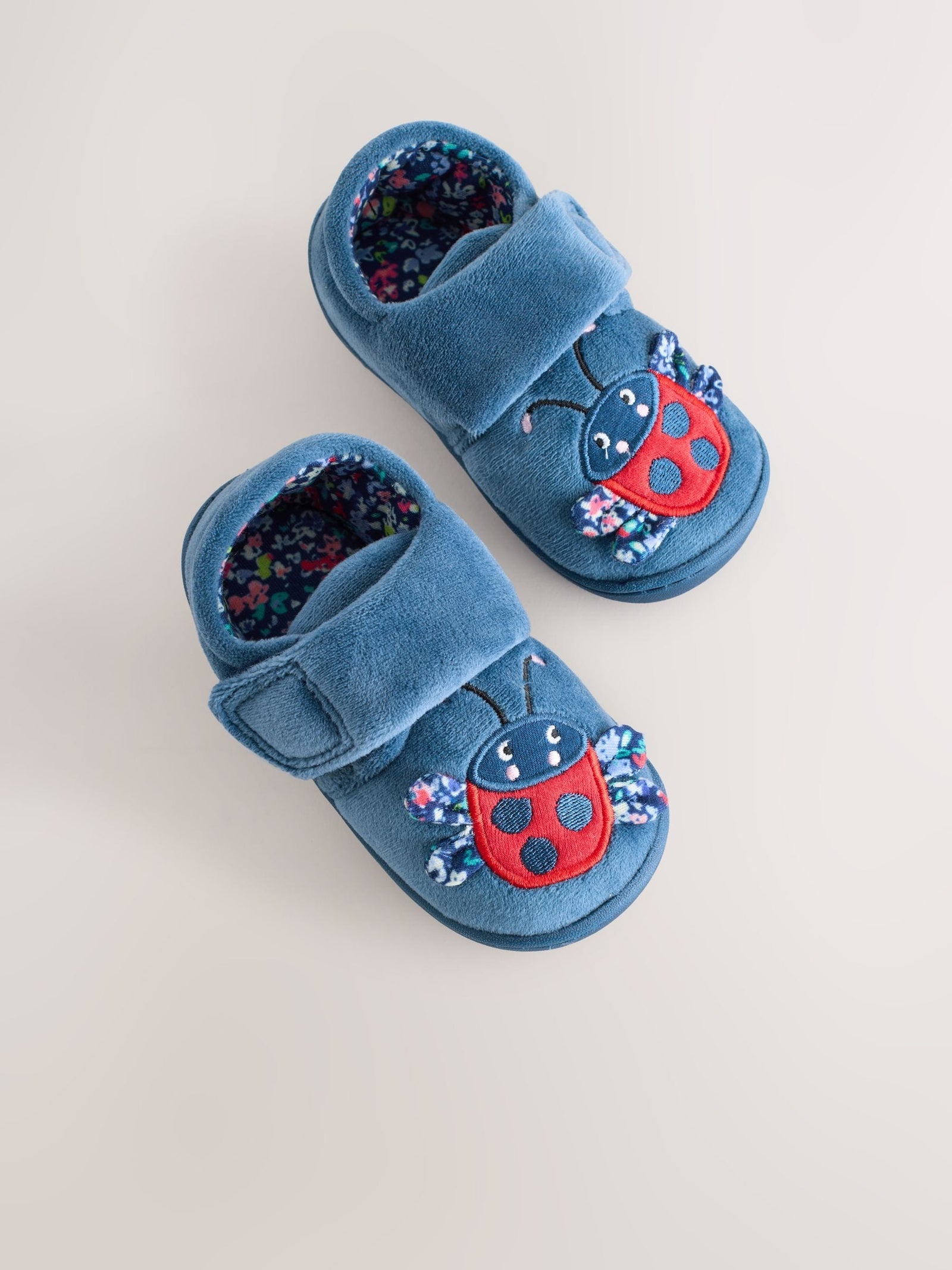 Blue Ladybird Cupsole Slippers