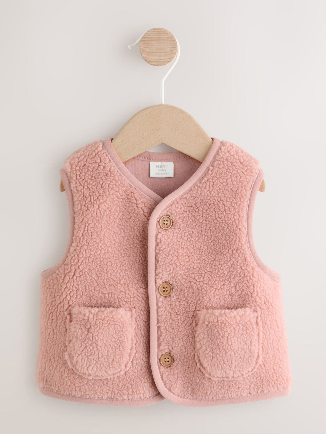 Pink Borg Baby Gilet (0mths-3yrs)