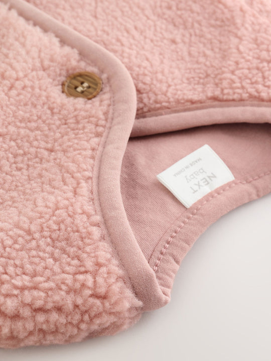 Pink Borg Baby Gilet (0mths-3yrs)