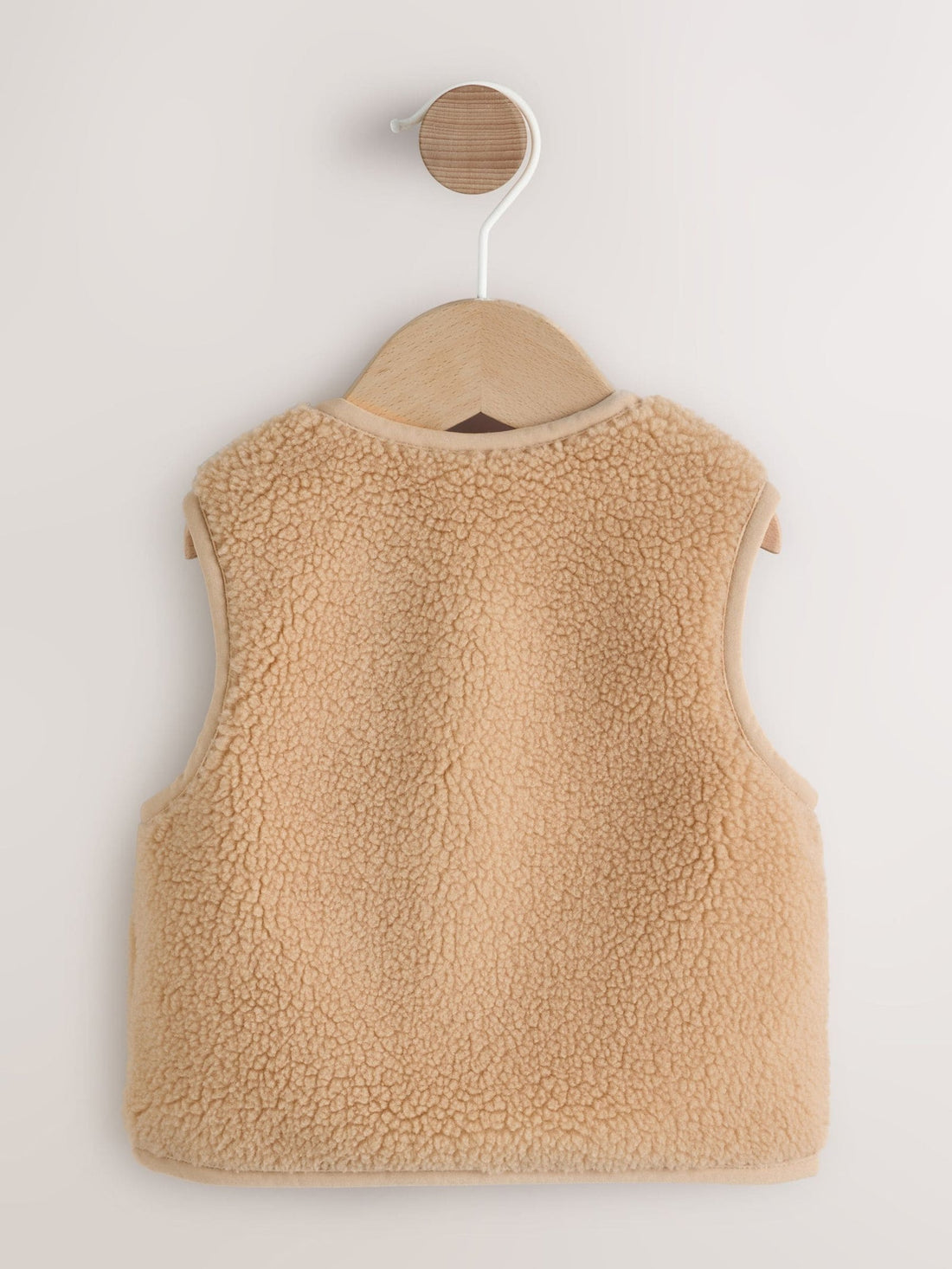 Toffee Brown Borg Baby Gilet