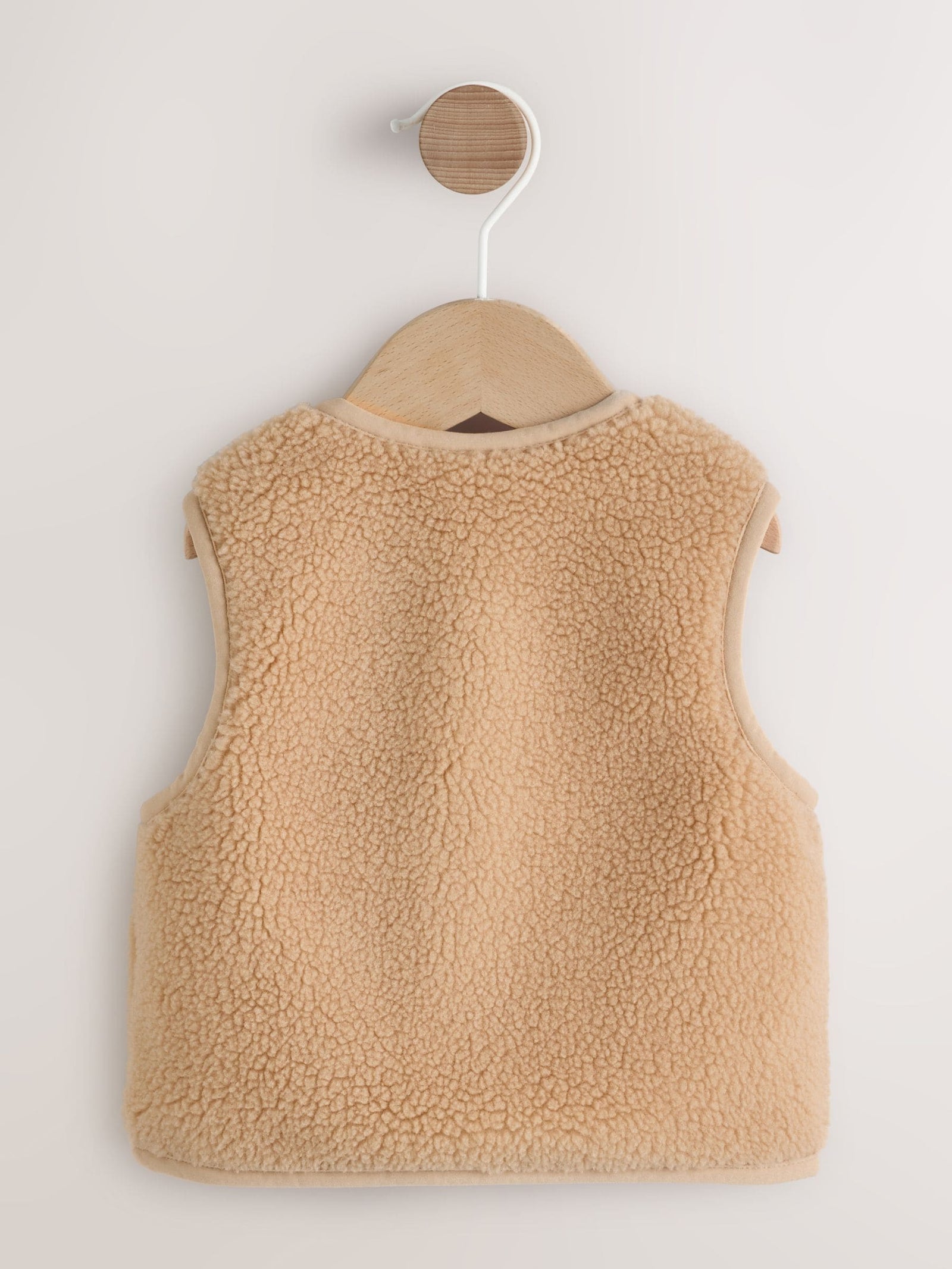 Toffee Brown Borg Baby Gilet