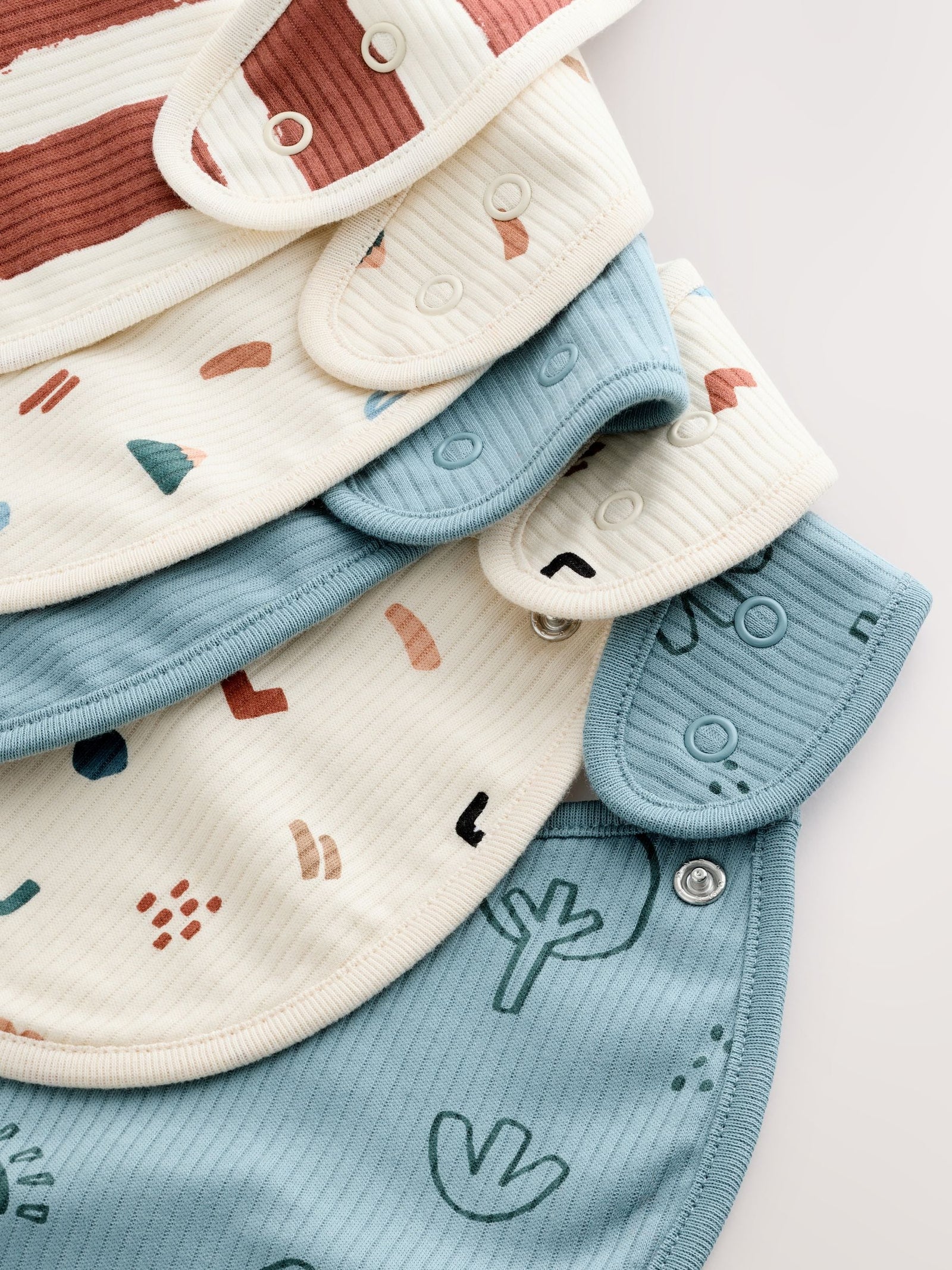 Multi Baby Bibs 5 Pack