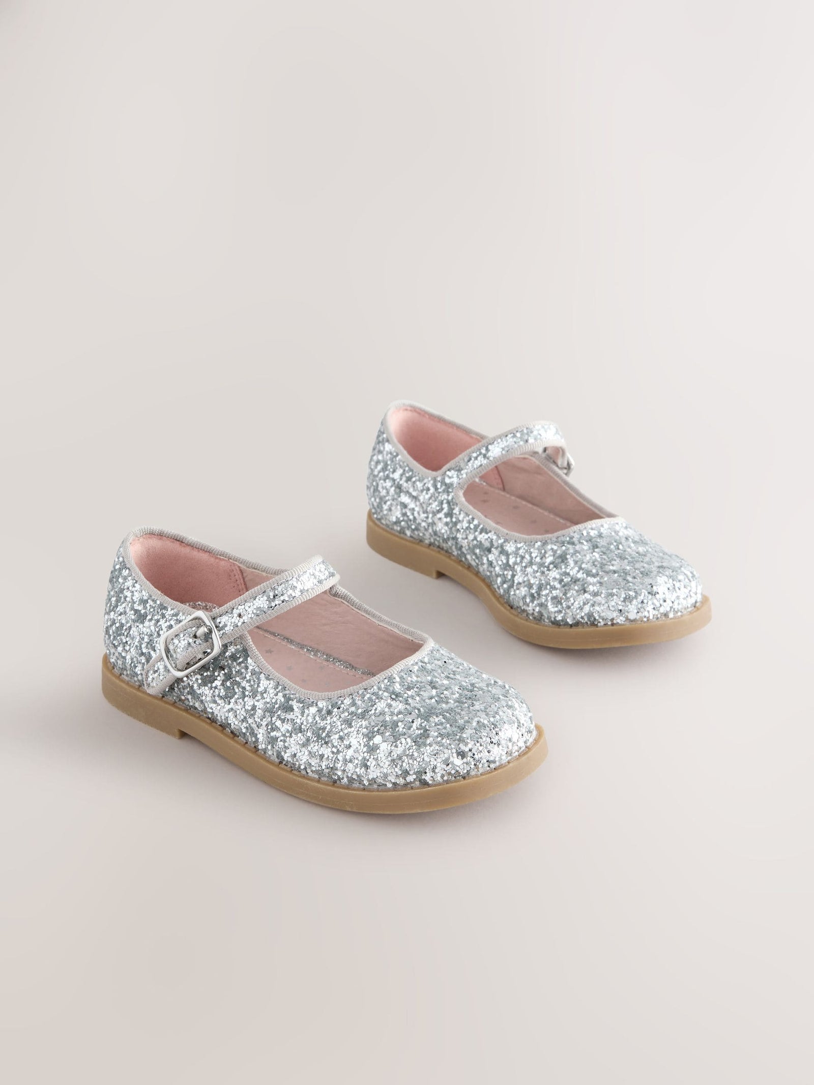 Silver Glitter Mary Jane Shoes