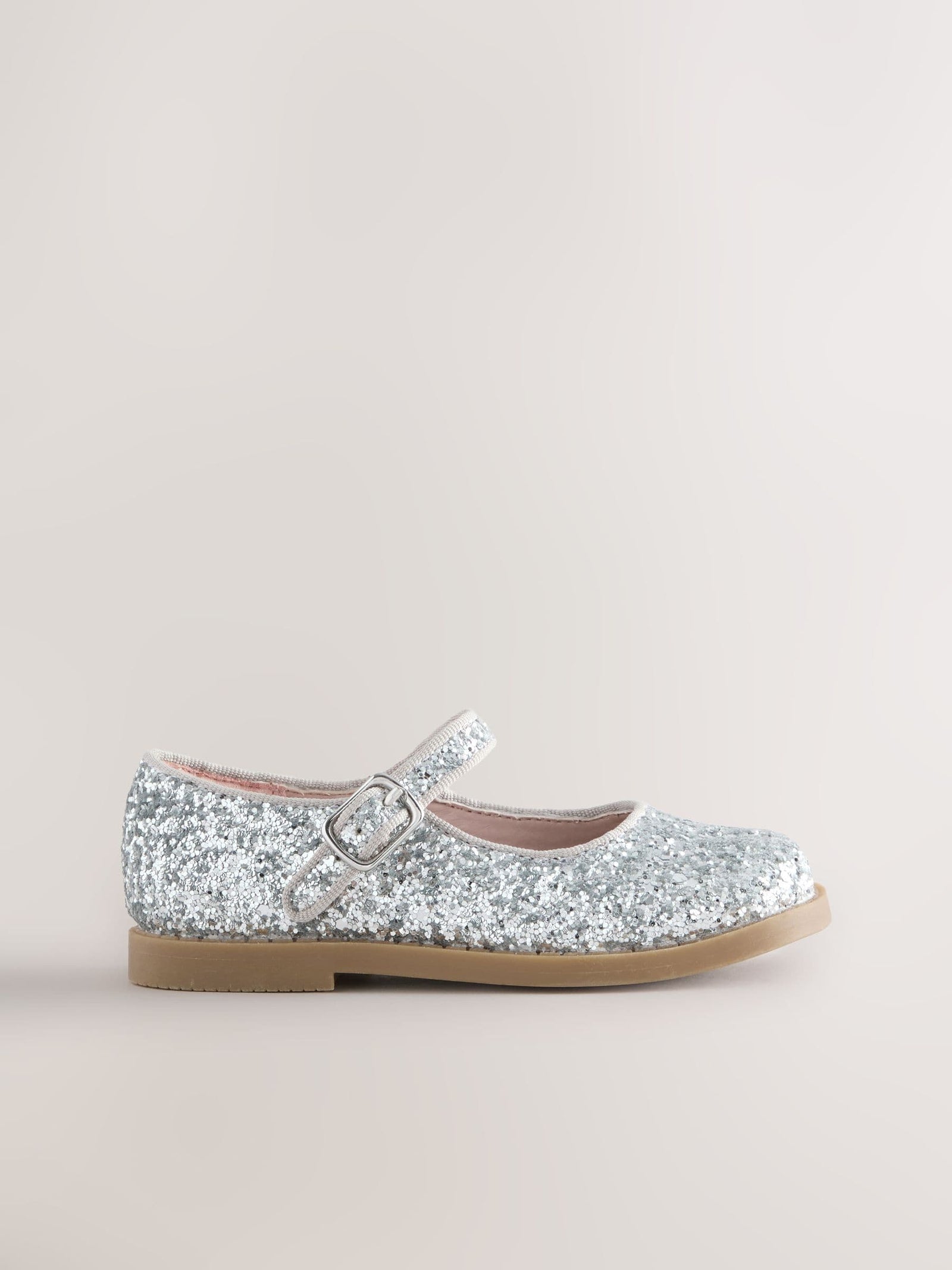 Silver Glitter Mary Jane Shoes