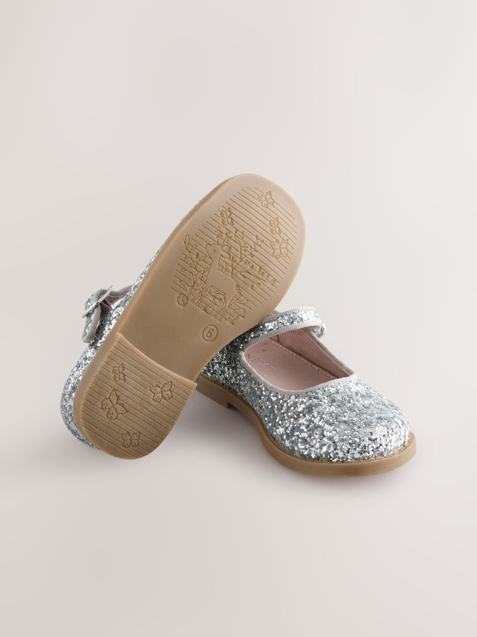 Silver Glitter Mary Jane Shoes