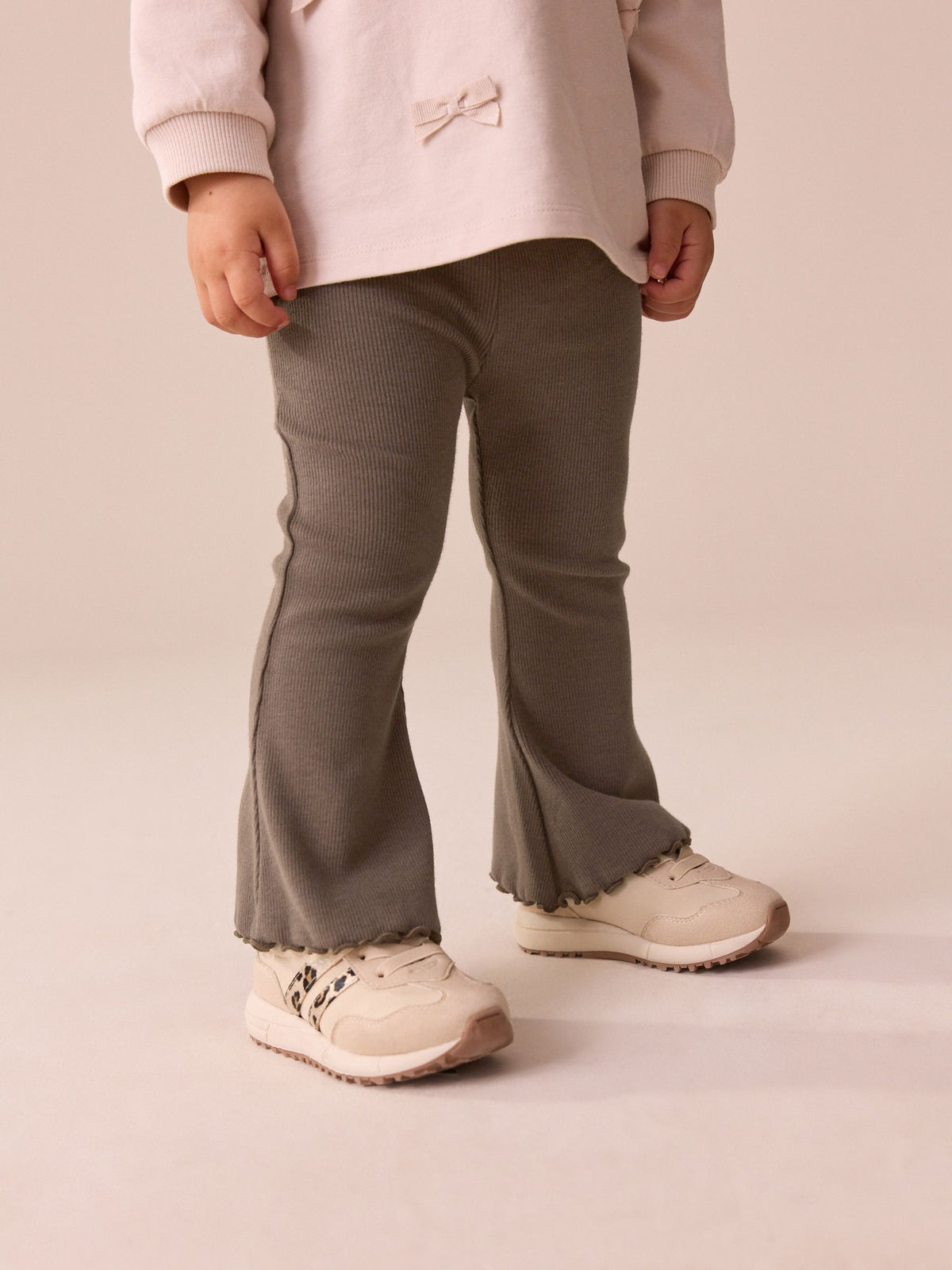 Chocolate Brown Rib Flare Leggings (3mths-7yrs)
