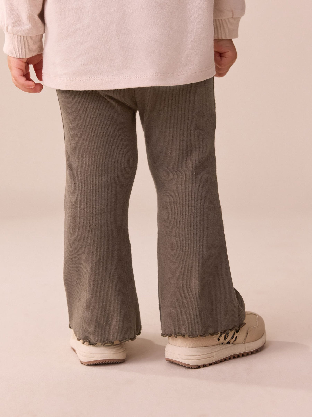 Chocolate Brown Rib Flare Leggings (3mths-7yrs)