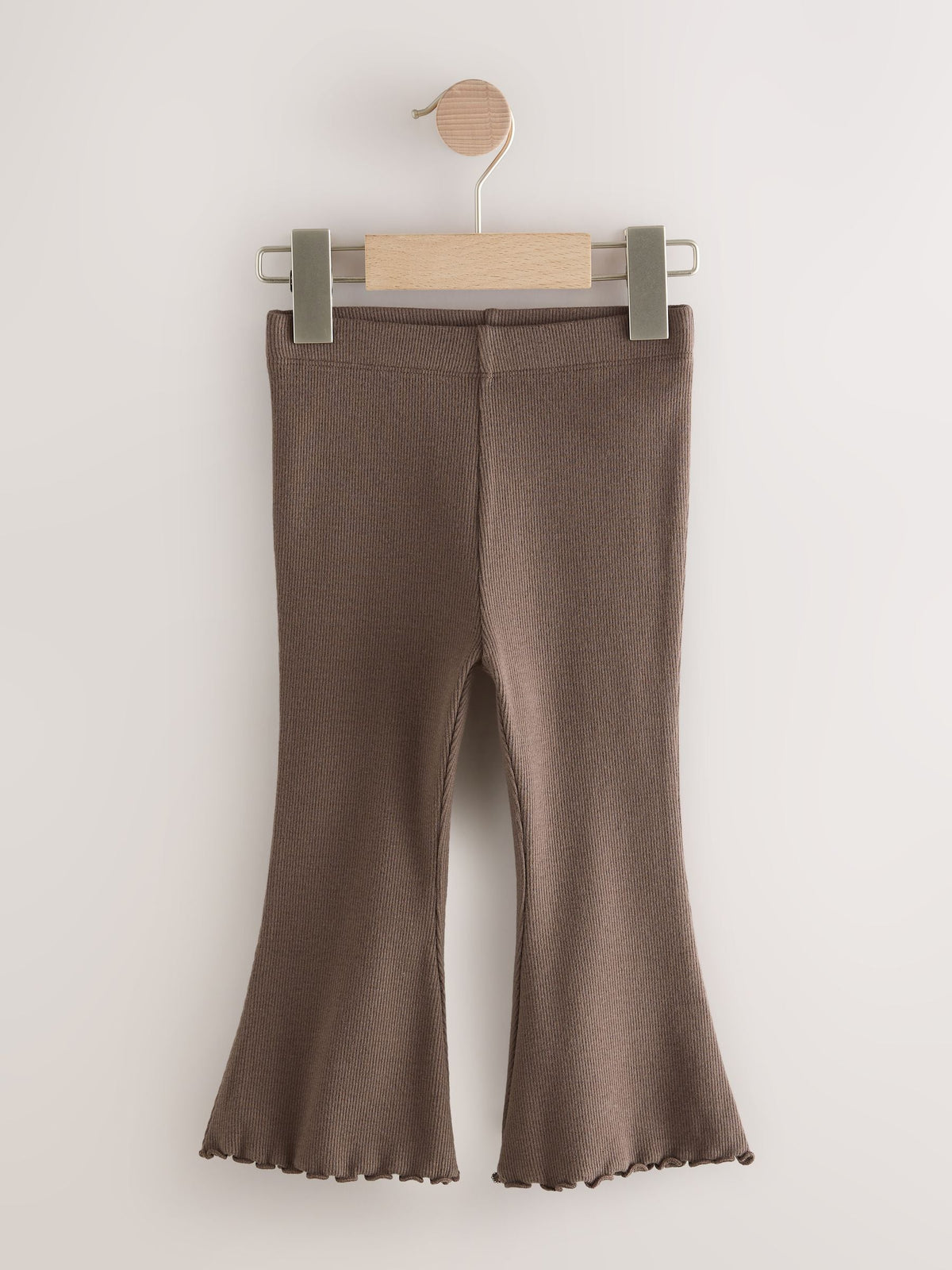 Chocolate Brown Rib Flare Leggings (3mths-7yrs)
