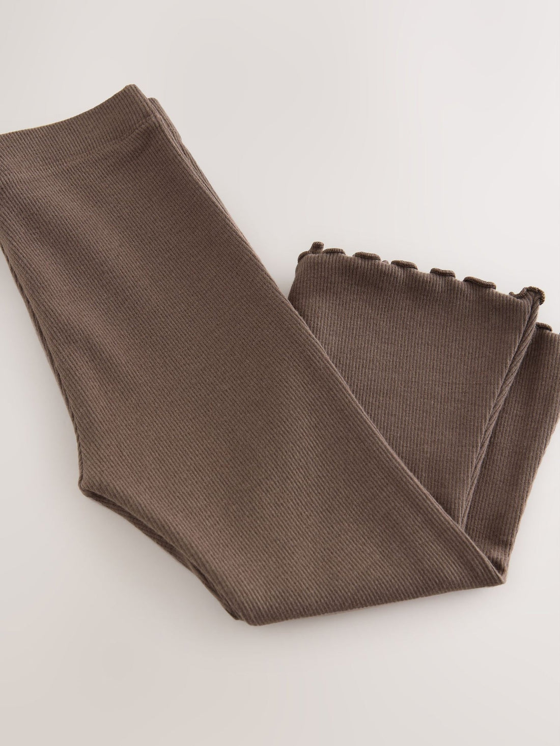 Chocolate Brown Rib Flare Leggings (3mths-7yrs)