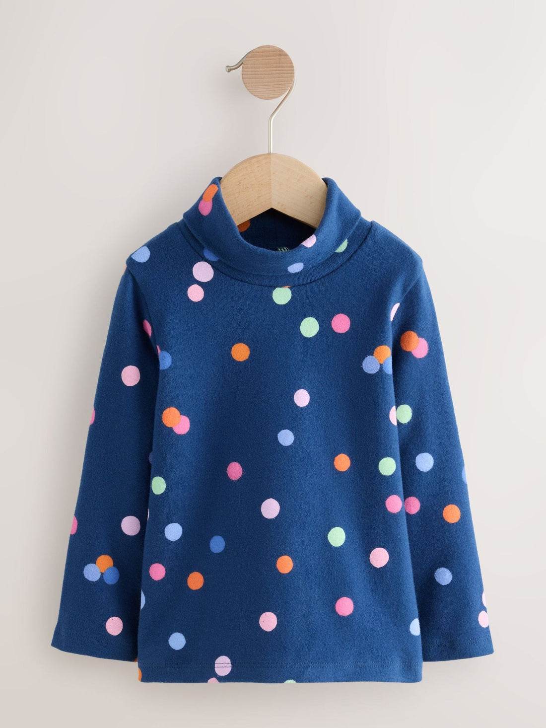 Pink/White/Blue Roll Neck Tops 3 Pack (3mths-7yrs)