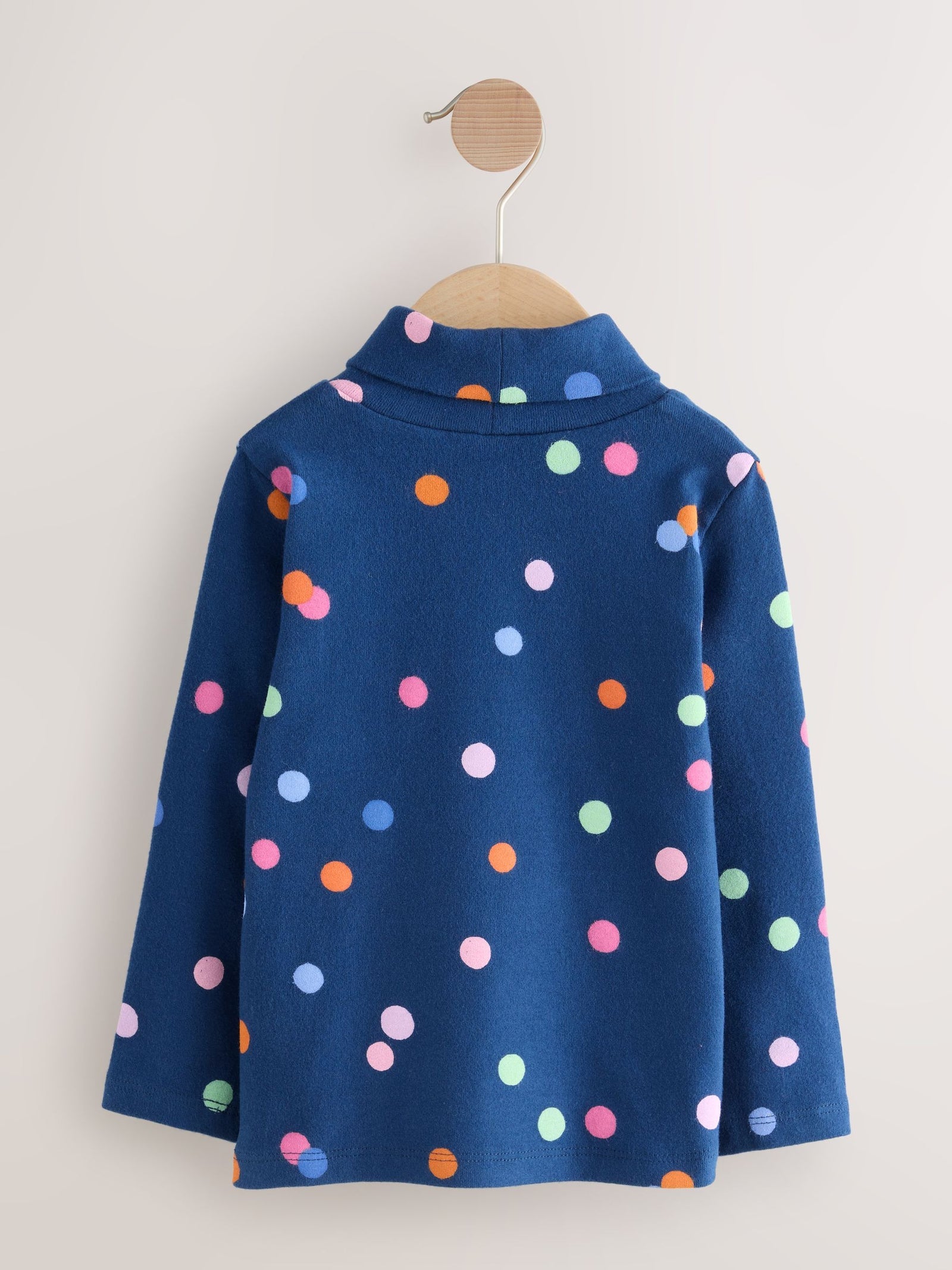 Pink/White/Blue Roll Neck Tops 3 Pack (3mths-7yrs)