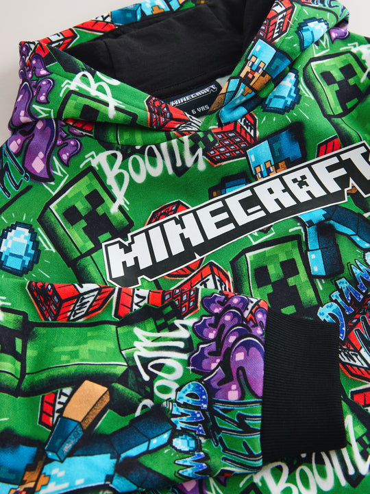 Green Minecraft Hoodie (3-16yrs)