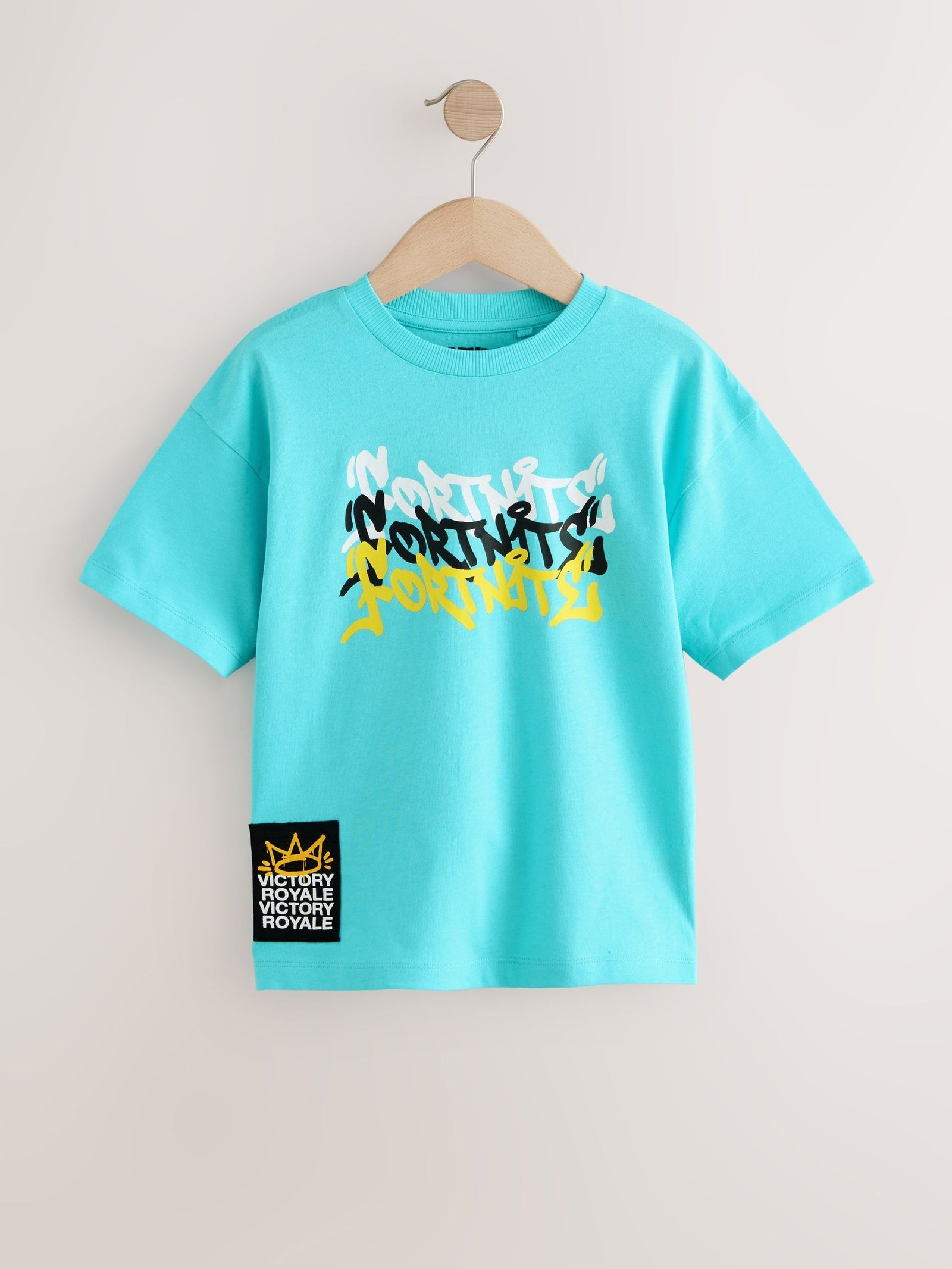 Blue Fortnite Print Short Sleeved T-Shirt (4-16yrs)