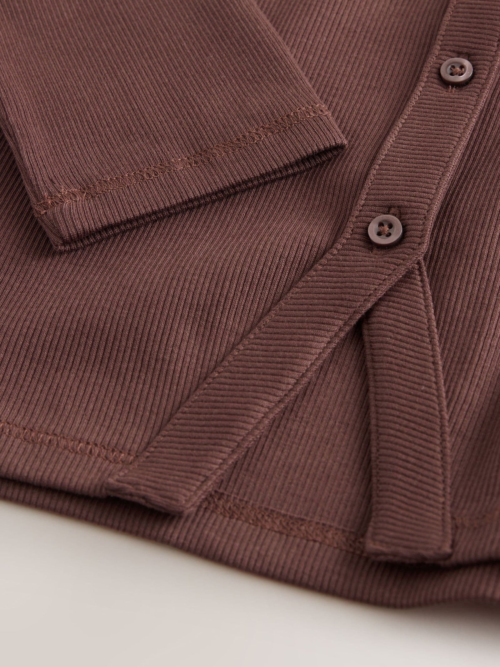 Chocolate Brown Long Sleeve Ribbed Cardigan (3-16yrs)