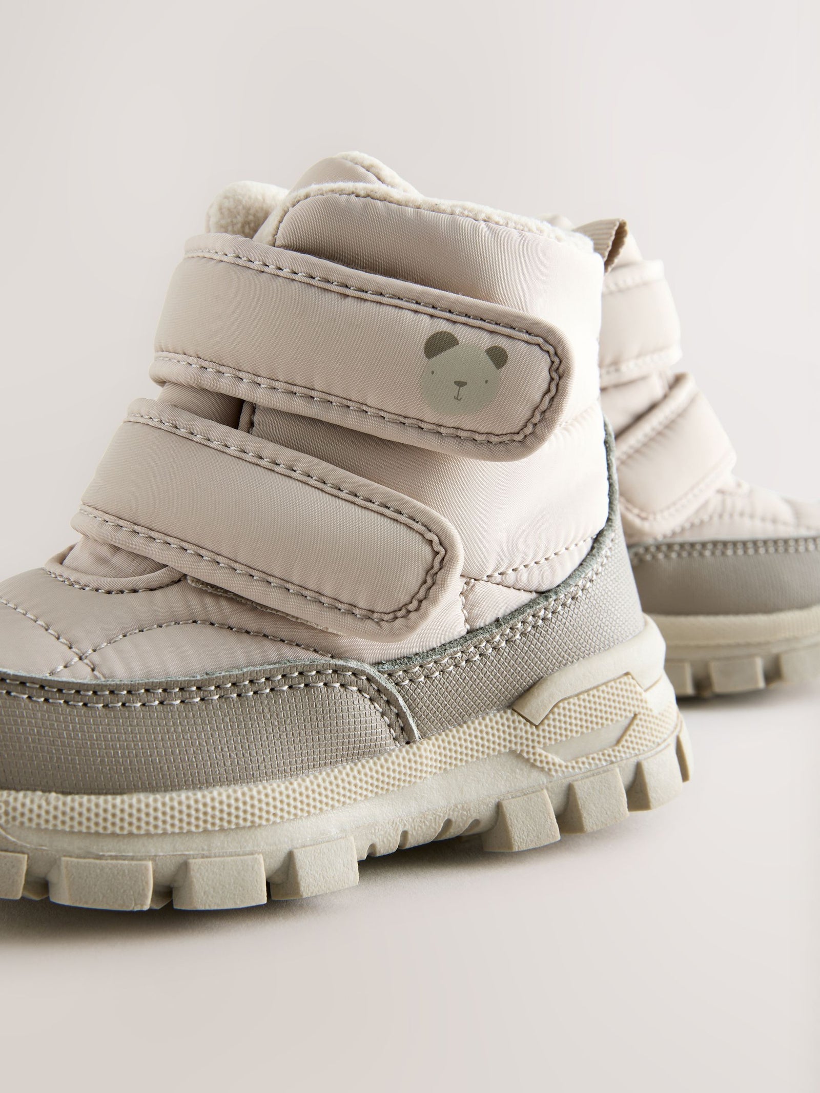 Neutral Waterproof Touch Fastening Quilted Boots