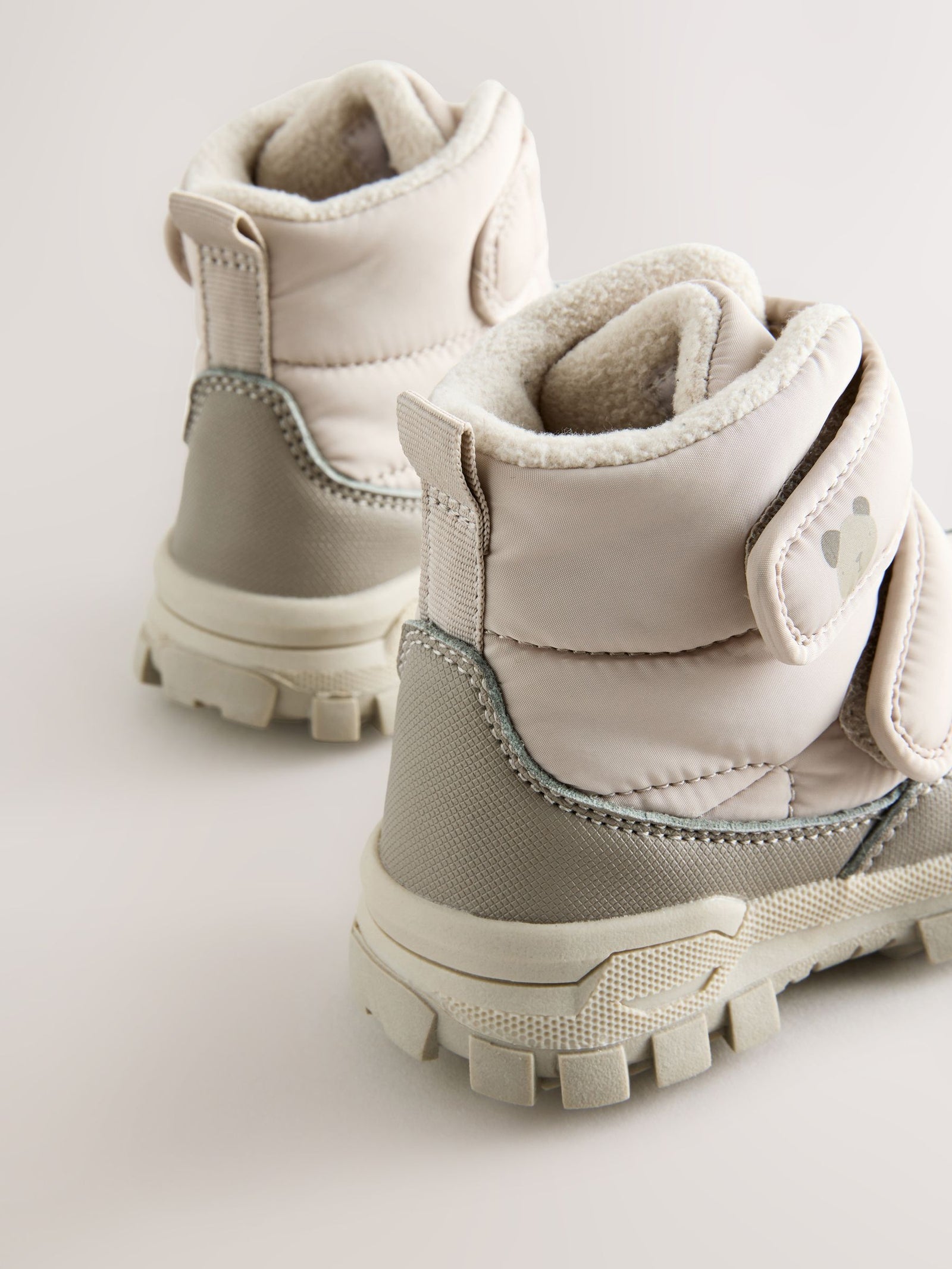 Neutral Waterproof Touch Fastening Quilted Boots