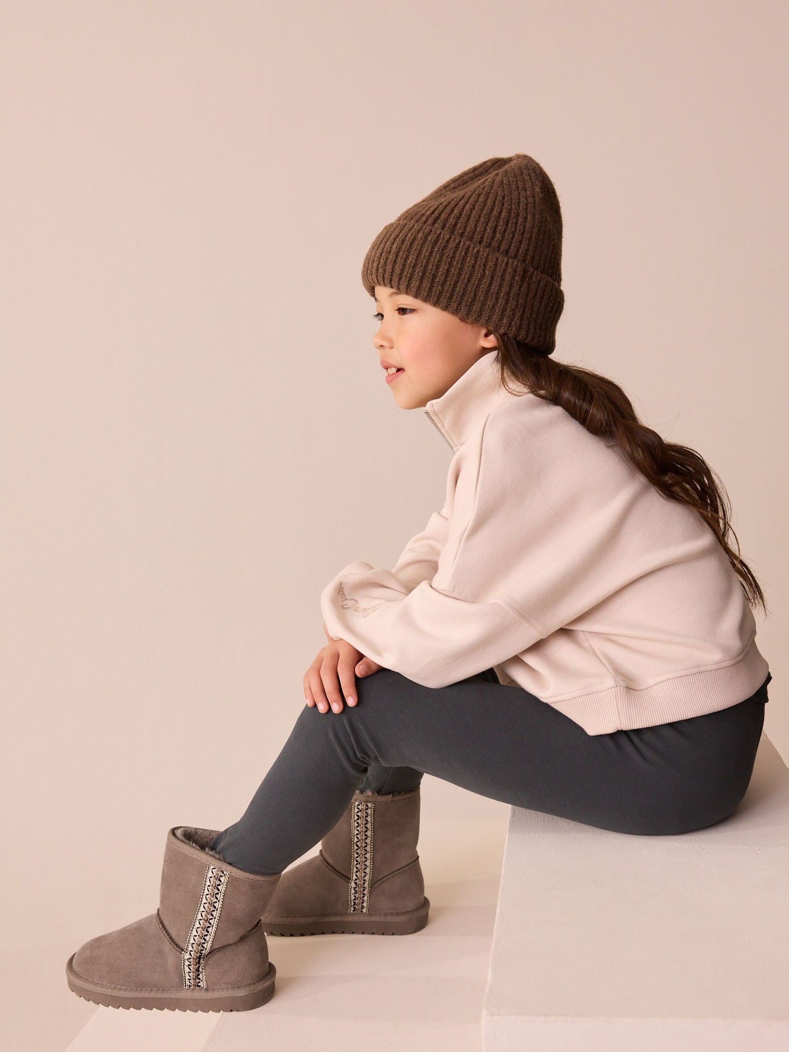 Mink Brown Water Repellent Suede Pull On Boots