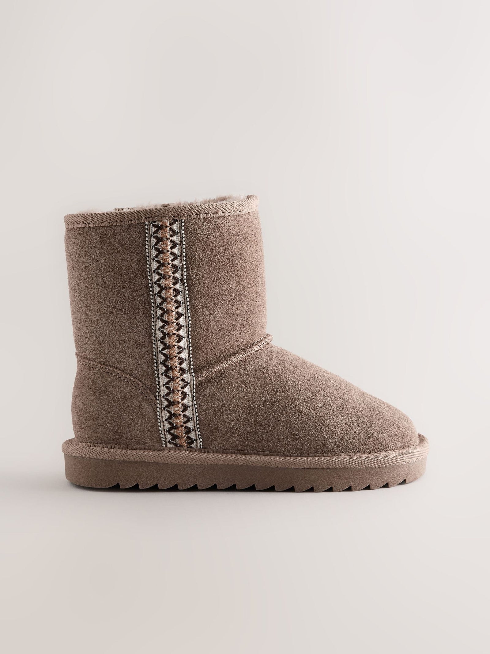 Mink Brown Water Repellent Suede Pull On Boots