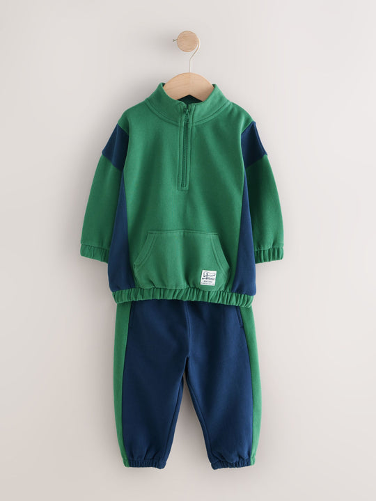 Green Half Zip Top and Joggers Set (3mths-7yrs)