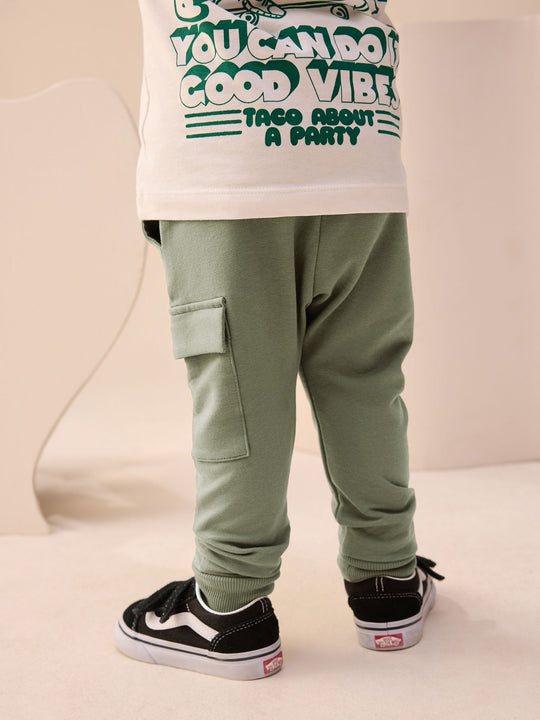 Khaki Green Skinny Utility Joggers (3mths-7yrs)