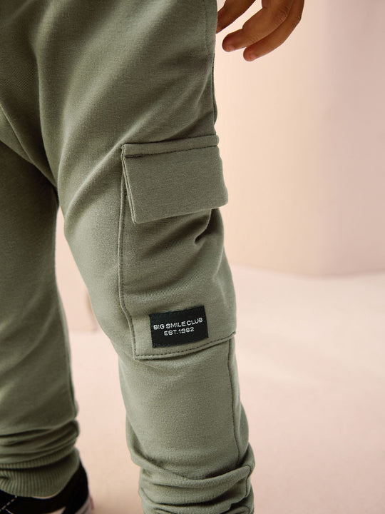 Khaki Green Skinny Utility Joggers (3mths-7yrs)