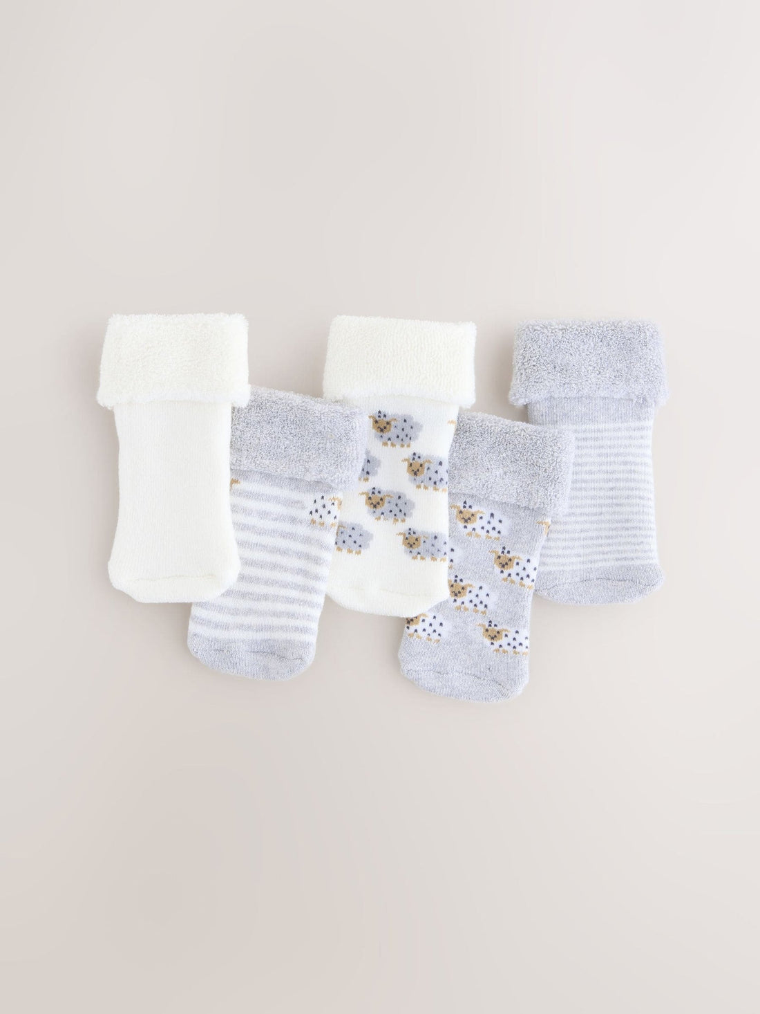 Grey Baby Socks 5 Pack (0mths-2yrs)