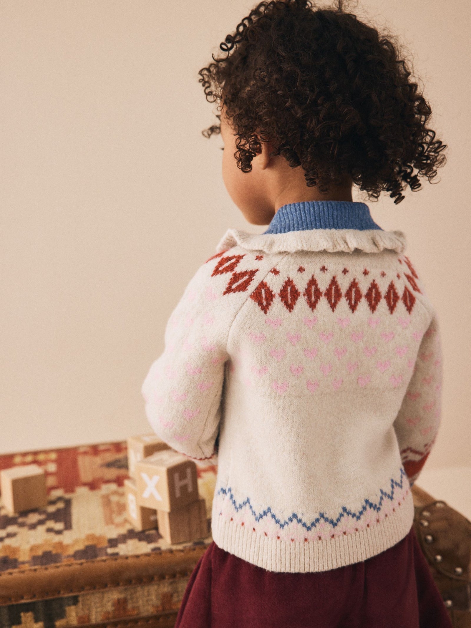 Ecru Teddy Bear Collar Cardigan (3mths-7yrs)