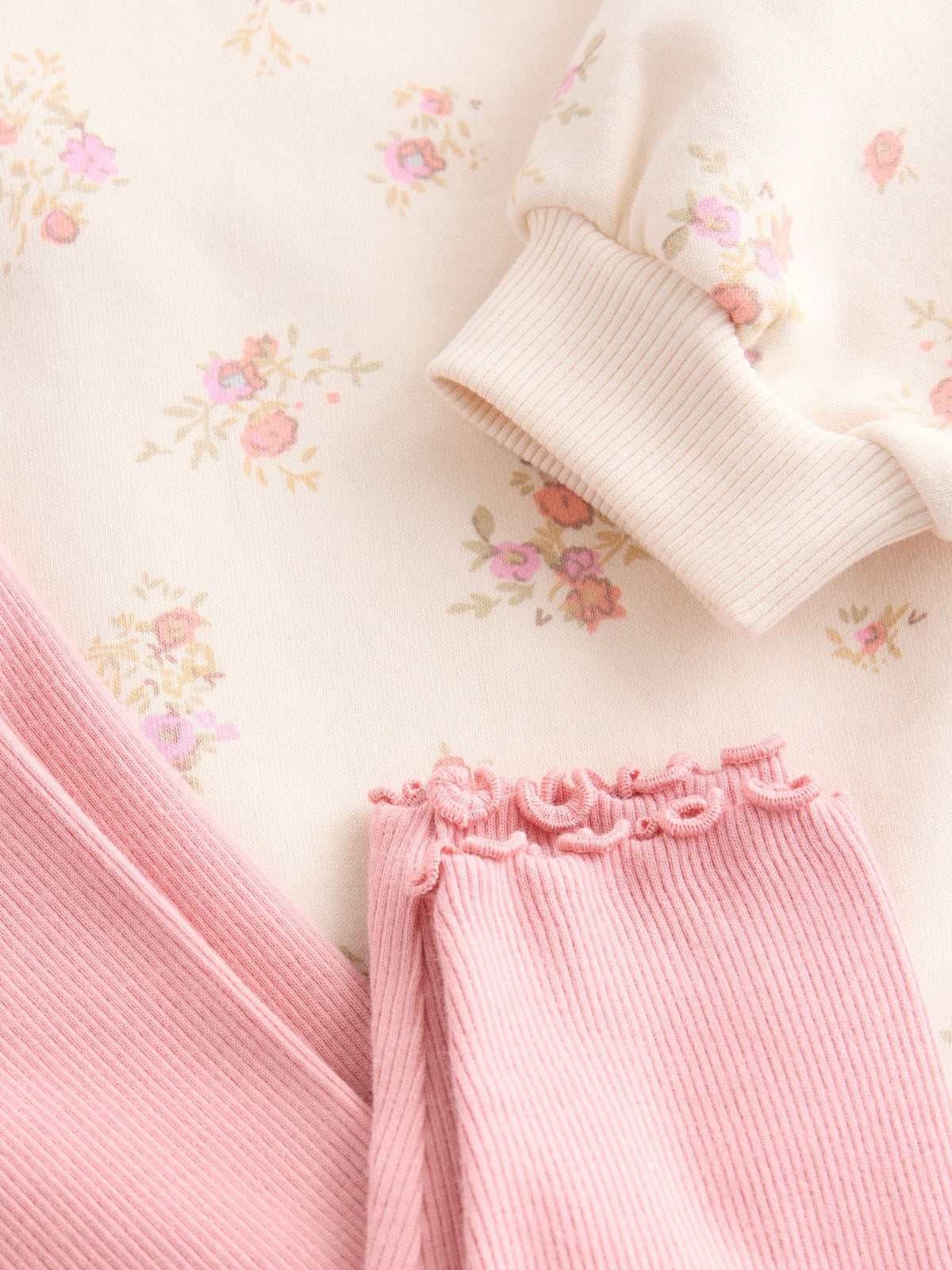 Light Pink Ditsy Floral Sweatshirt and Leggings Set (3mths-7yrs)