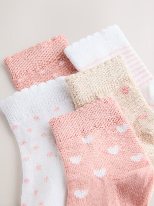 Pink Baby Socks 5 Pack