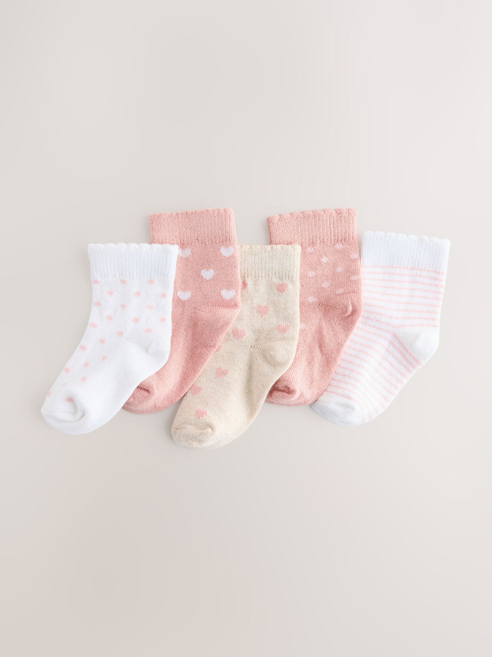 Pink Baby Socks 5 Pack