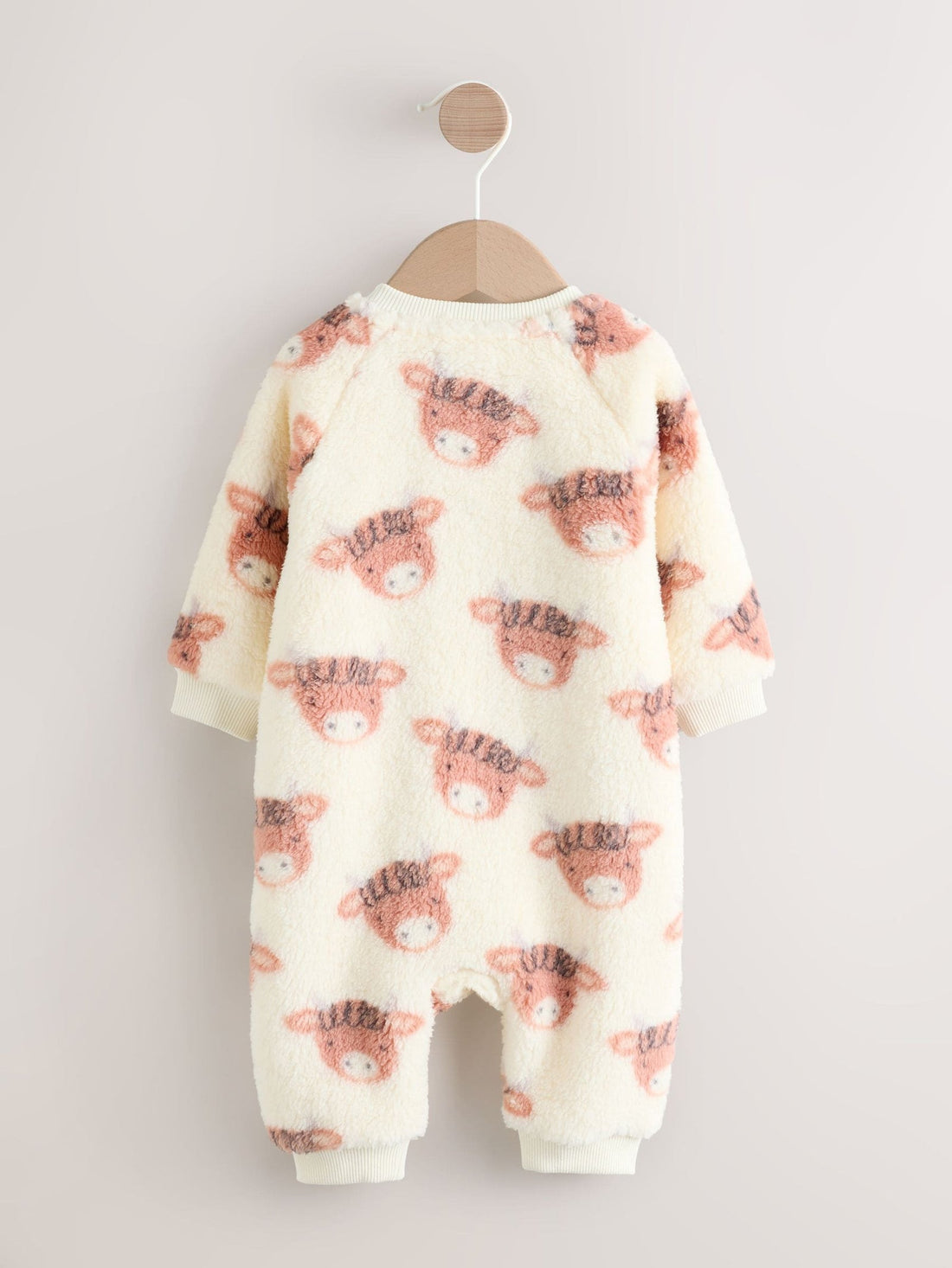 Ecru Hamish Baby Heavy Fleece Sleepsuit