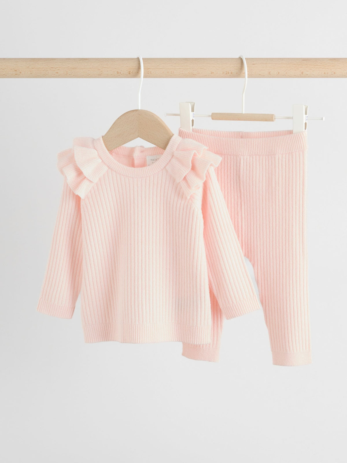 Light Pink Baby Knitted Jumper and Leggings Set 2 Piece (0mths-3yrs)
