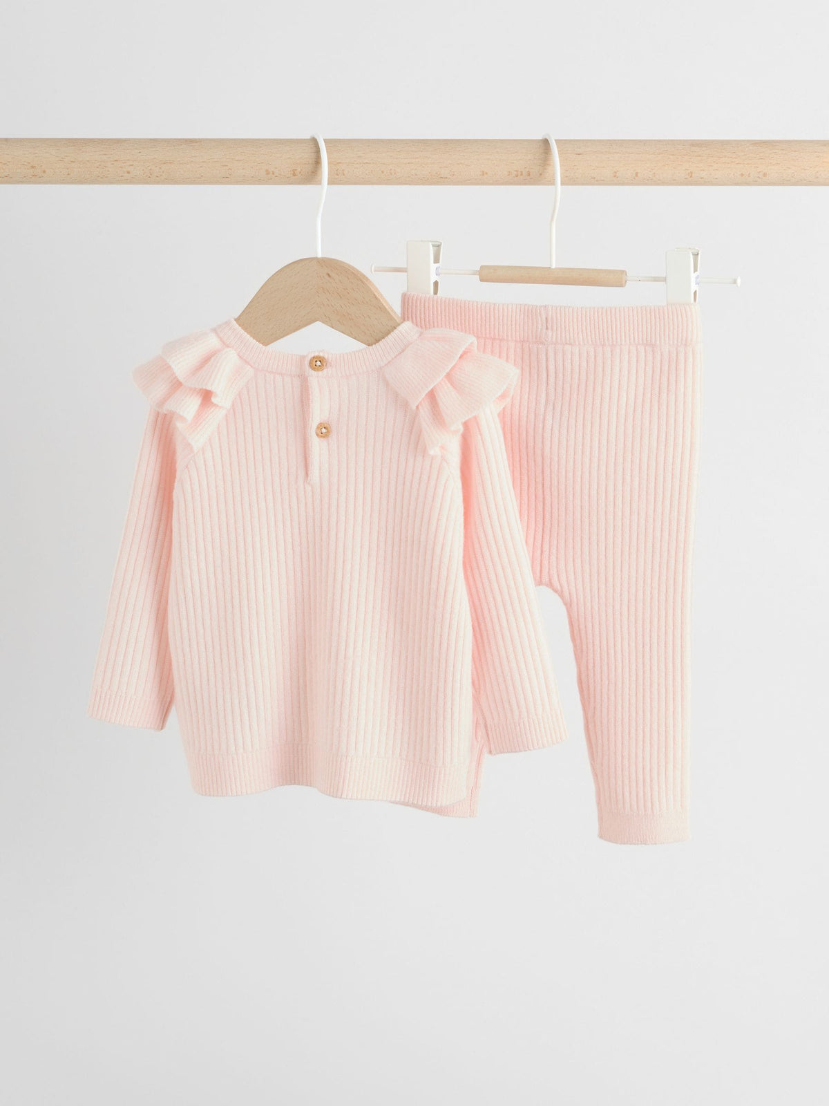 Light Pink Baby Knitted Jumper and Leggings Set 2 Piece (0mths-3yrs)