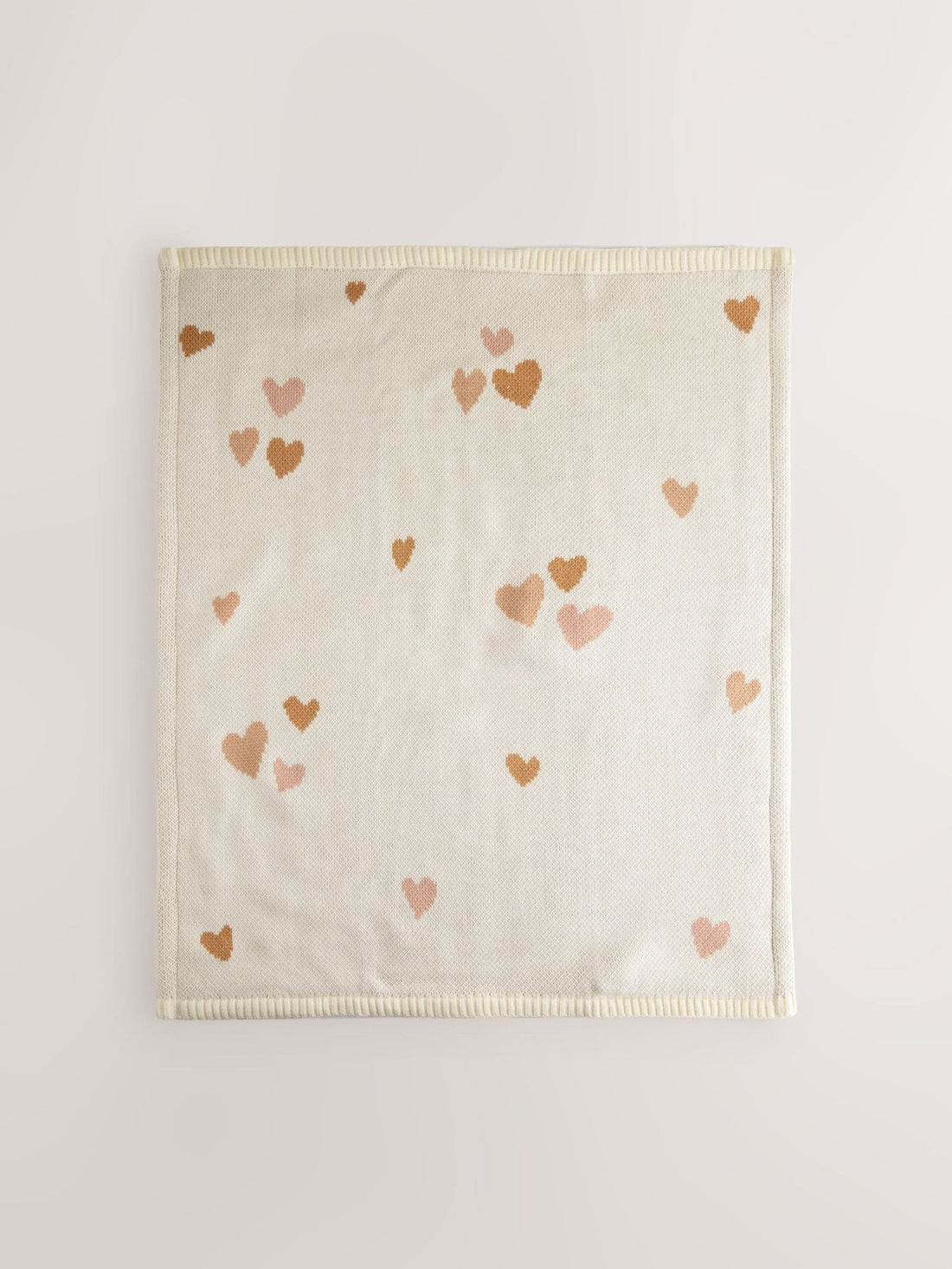 Hearts Knitted Baby Blanket
