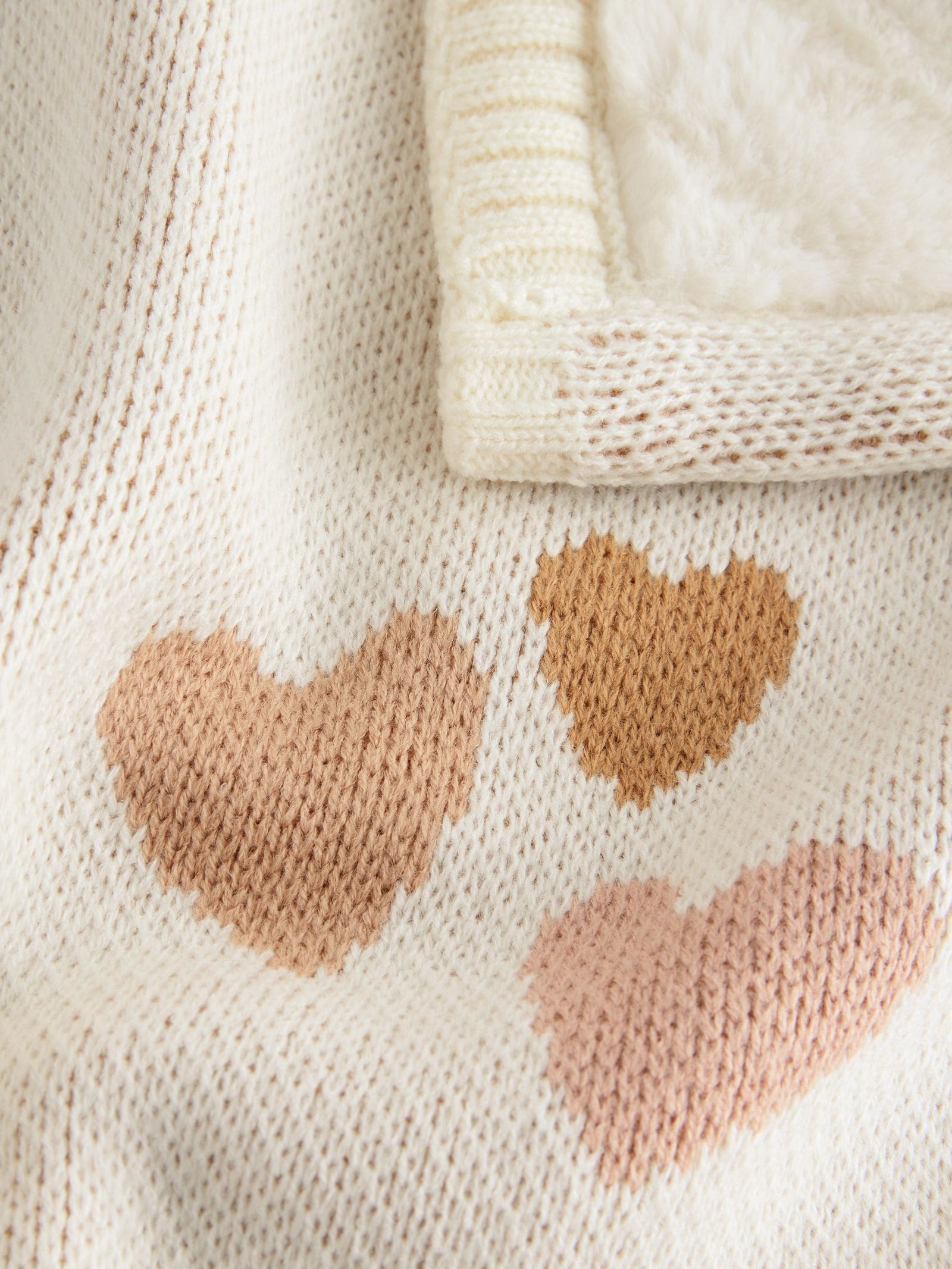 Hearts Knitted Baby Blanket
