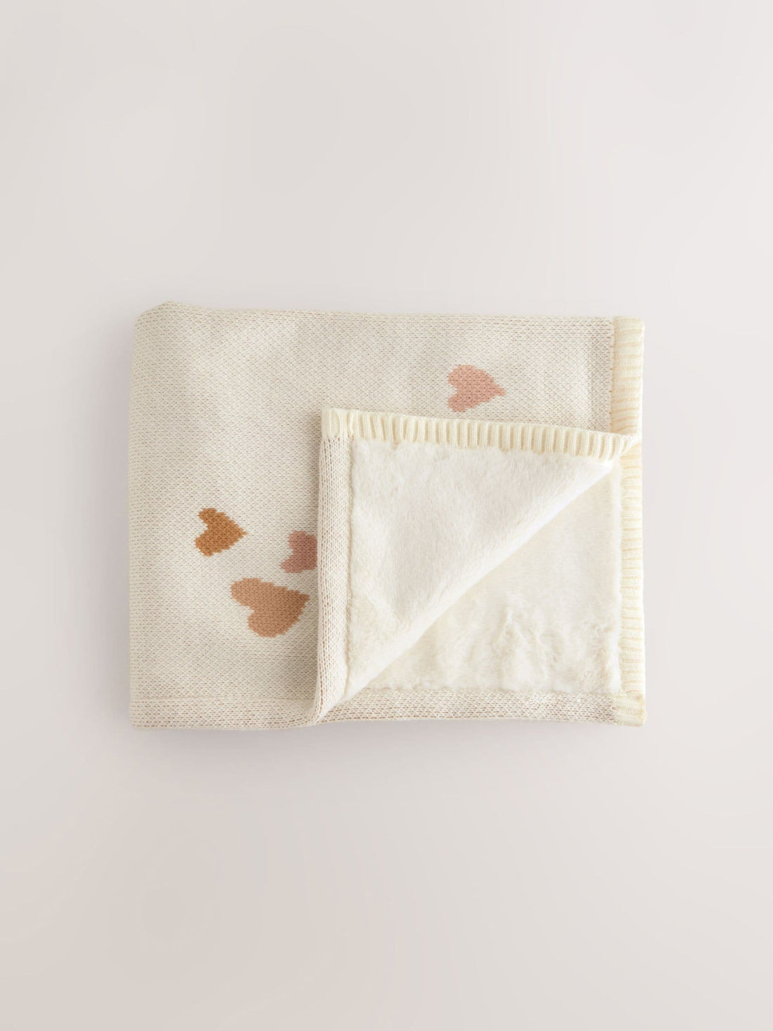 Hearts Knitted Baby Blanket