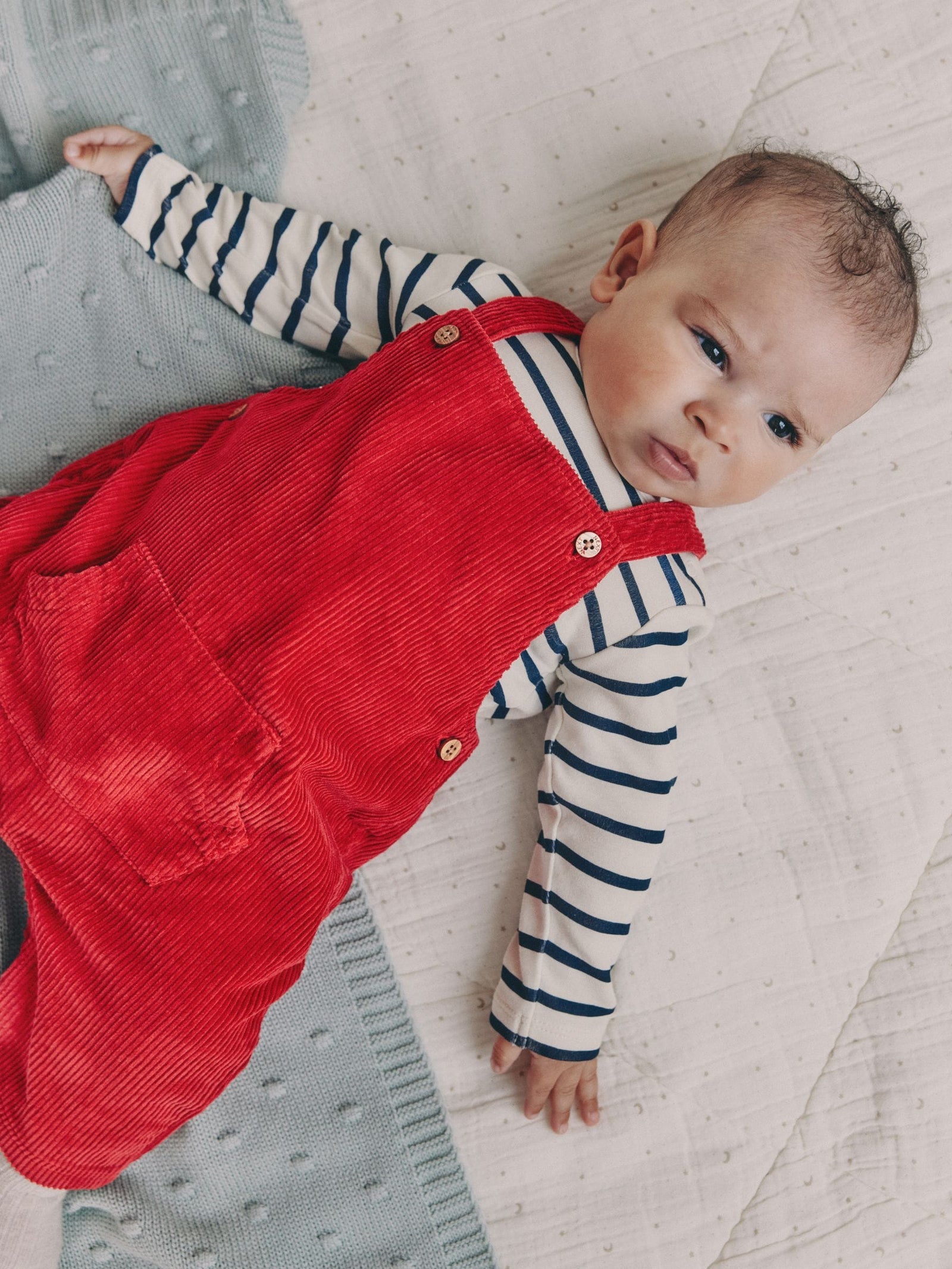 Red Cord Dungarees and Bodysuit Set (0mths-2yrs)